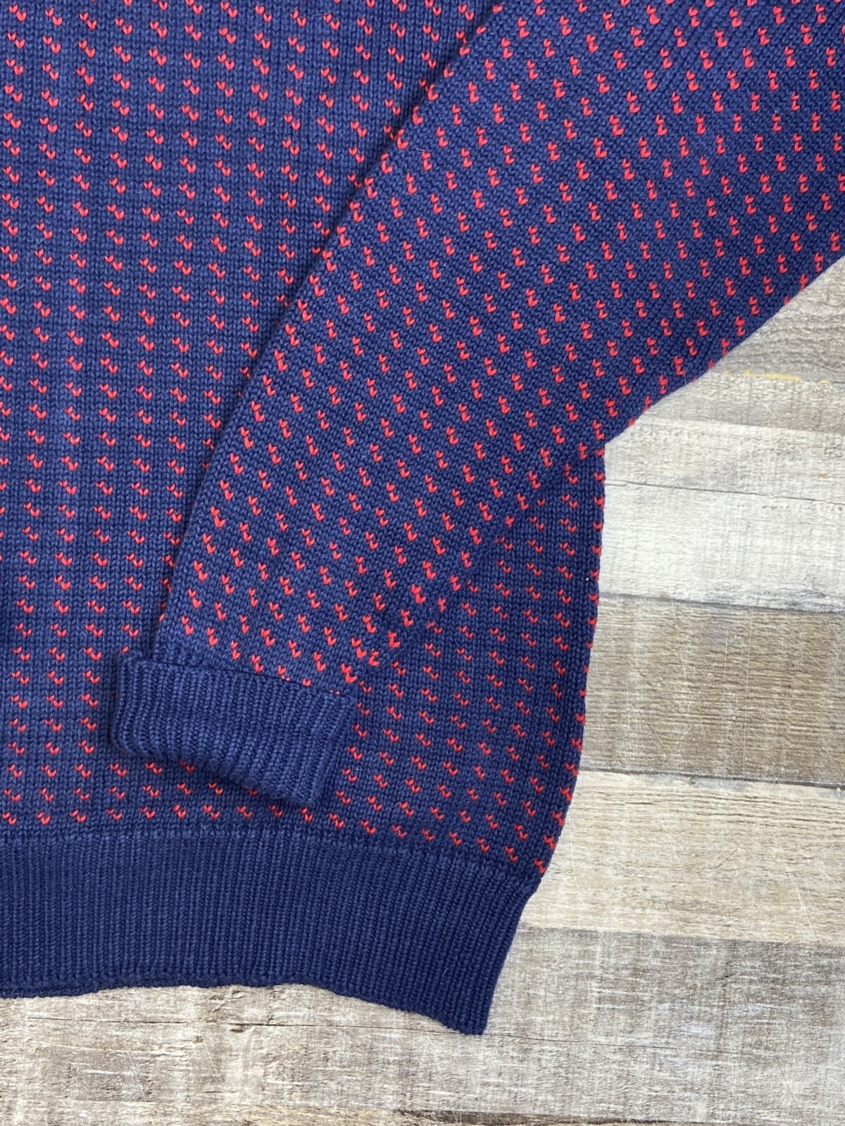 Norsport Crew Neck Sweater Men’s LT Birdseye Fisherman Heavy Cotton Pullover USA