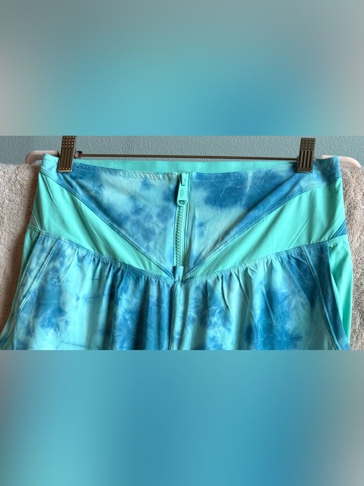 FP Movement Free People Way Home Tie Dye Joggers Medium Blue Mint High Waist