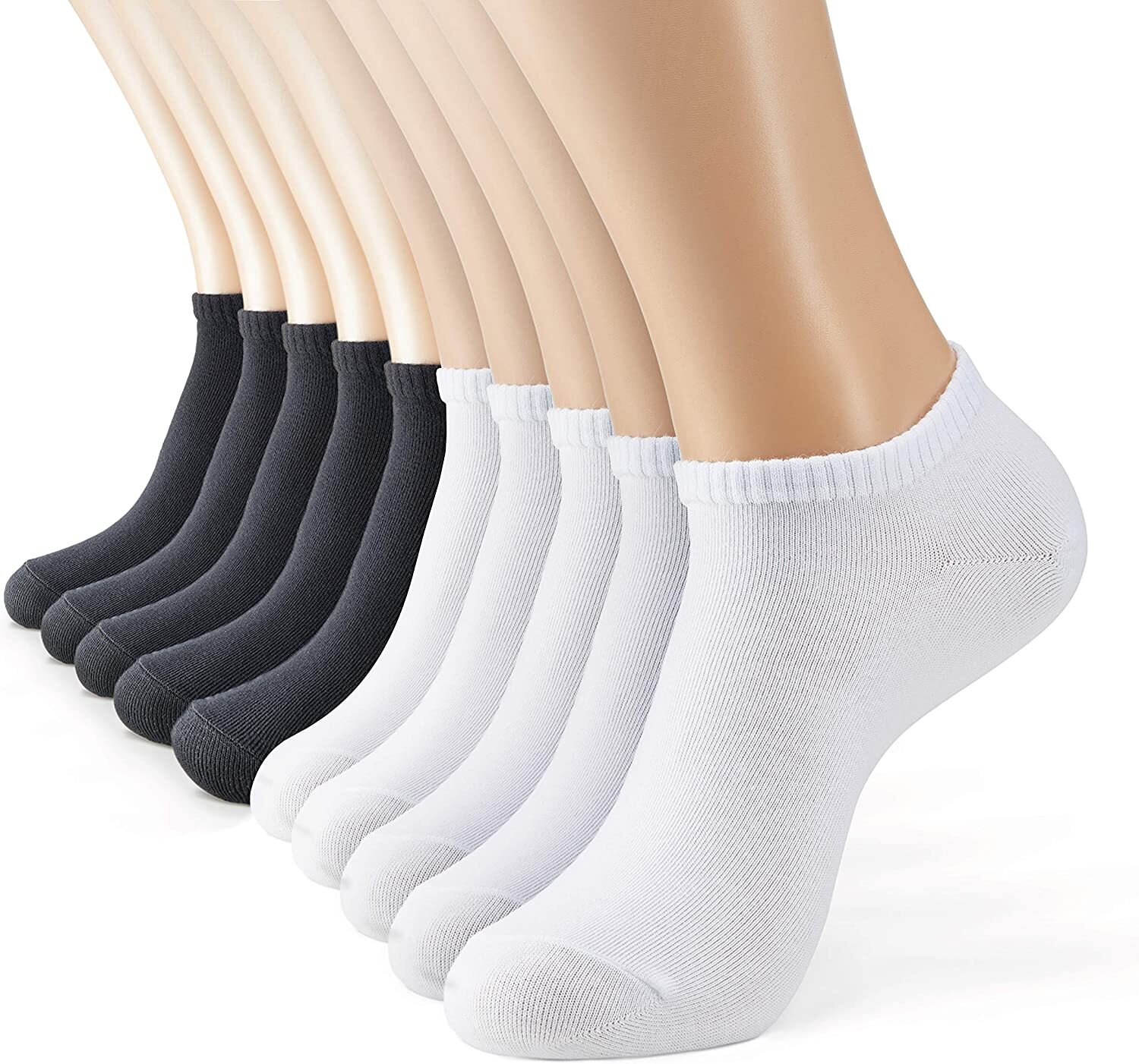 6 Pairs Mens Womens Low Cut Running Socks Ankle Athletic Casual Socks Size 9-13