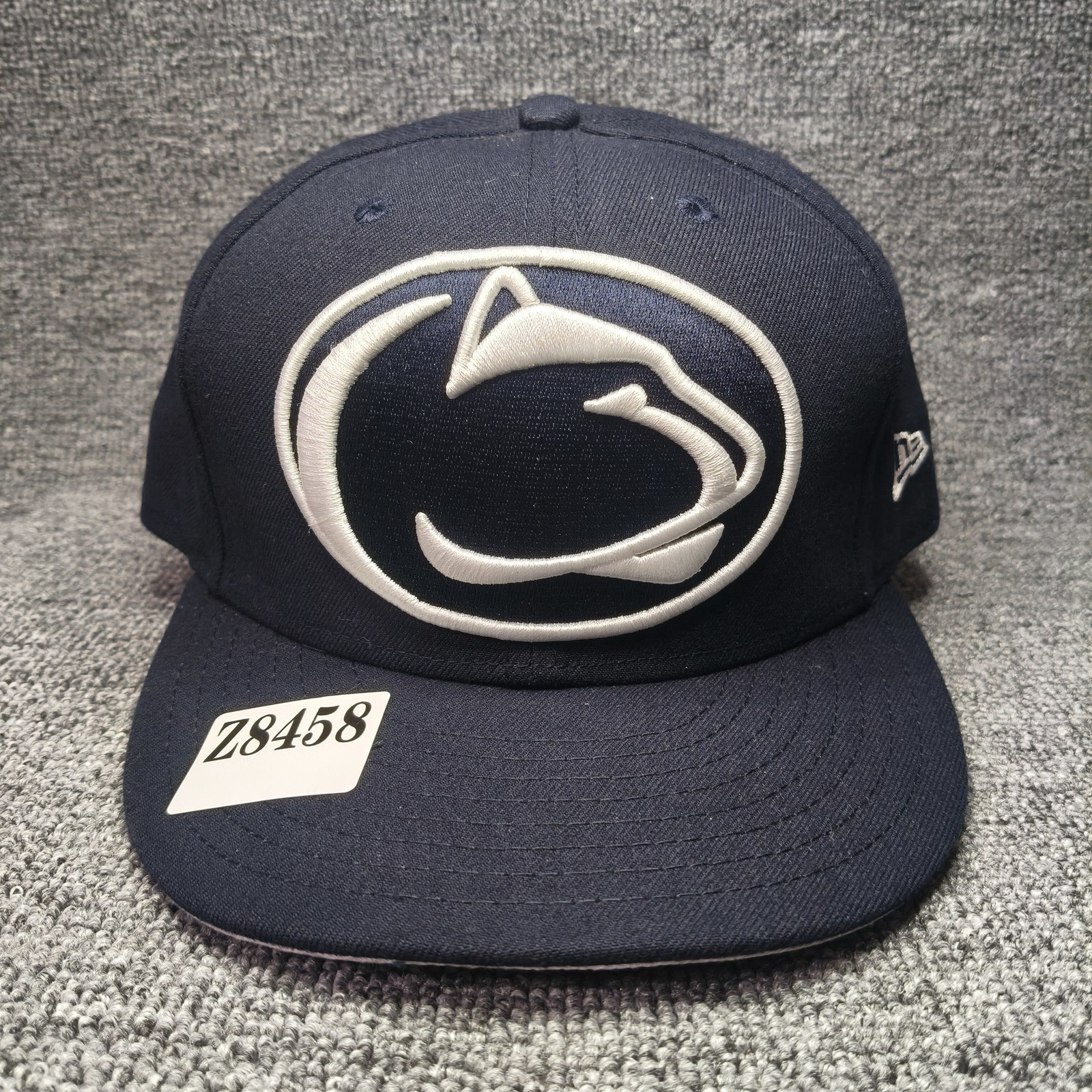 New Era Penn State 59FIFTY Fitted Flat Brim Navy 7 1 4 Hat