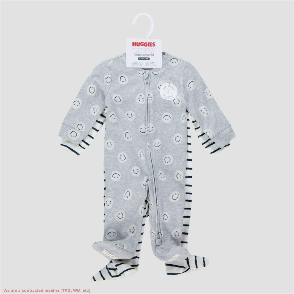 Huggies 2pk Uni Happy Face Organic Sleep N’ Play Gray/Blue 3M *SEE DEAL!!!*
