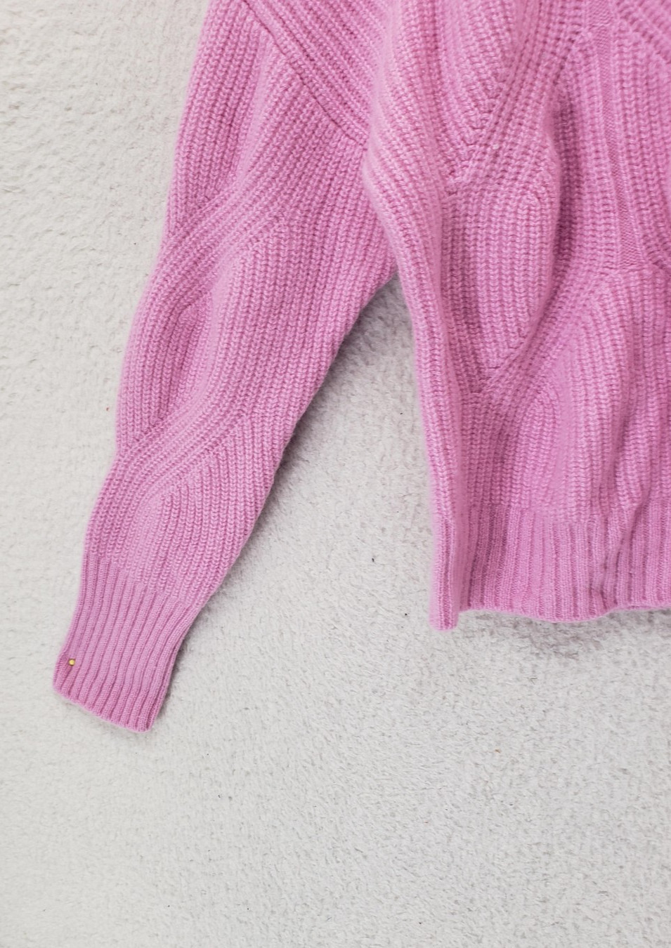 N Peal Sweater Womens Medium Pink Organic Cashmere Textured Knit Pullover Jumper