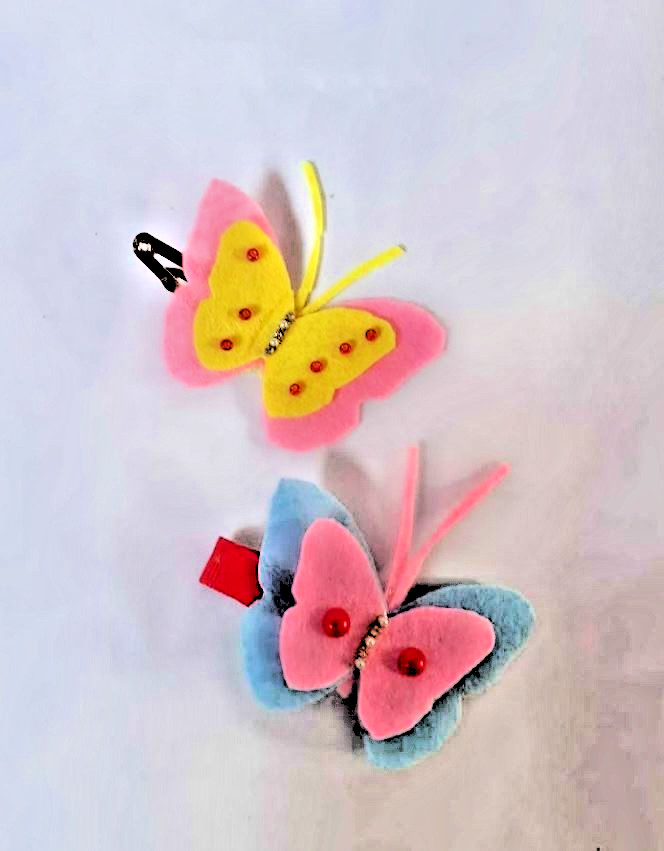 Butterfly shape women hair clips 02 pcs