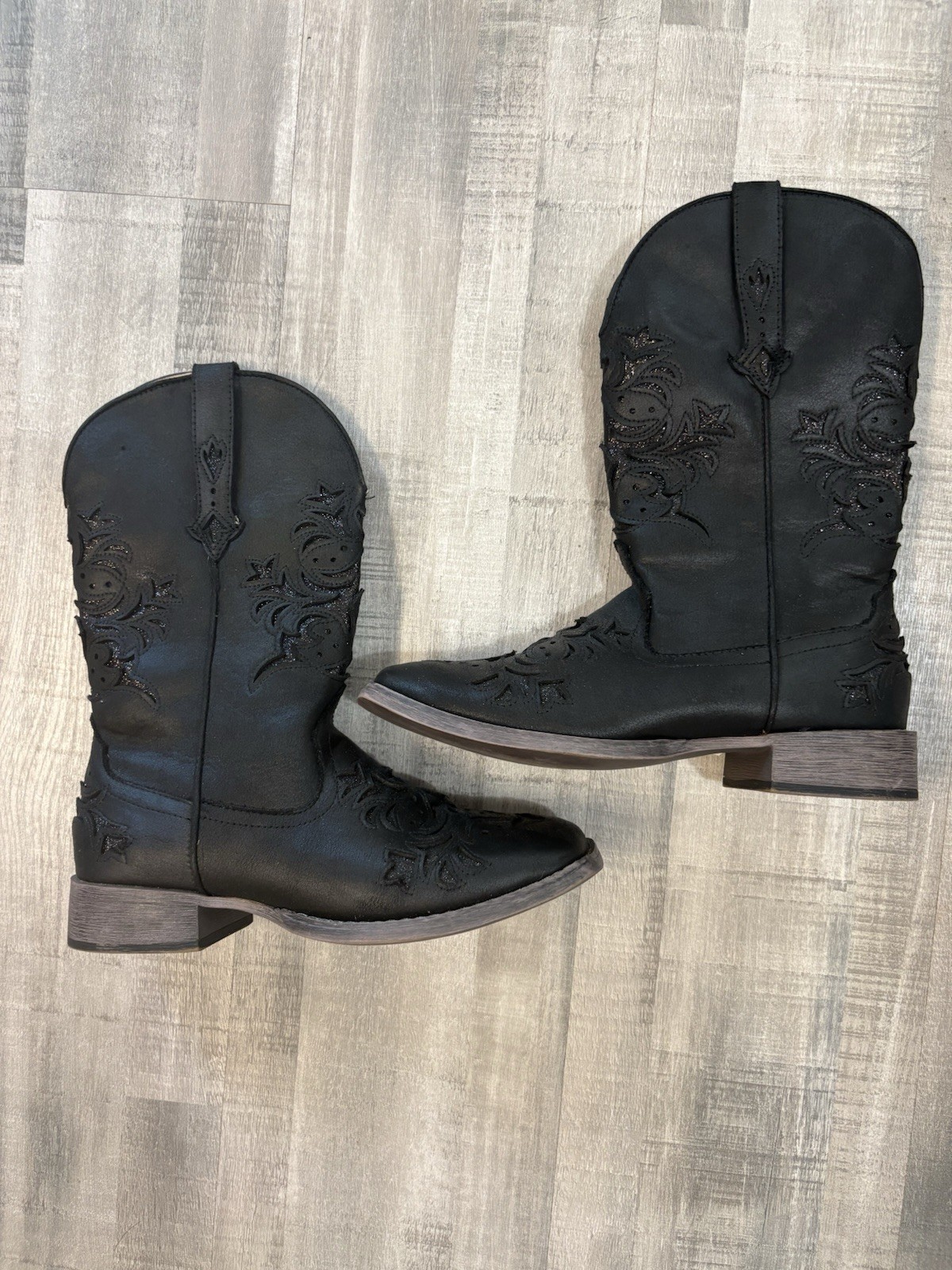 Roper Western Boots Womens Kennedy Black 09-021-1903-1657 BL Size 9