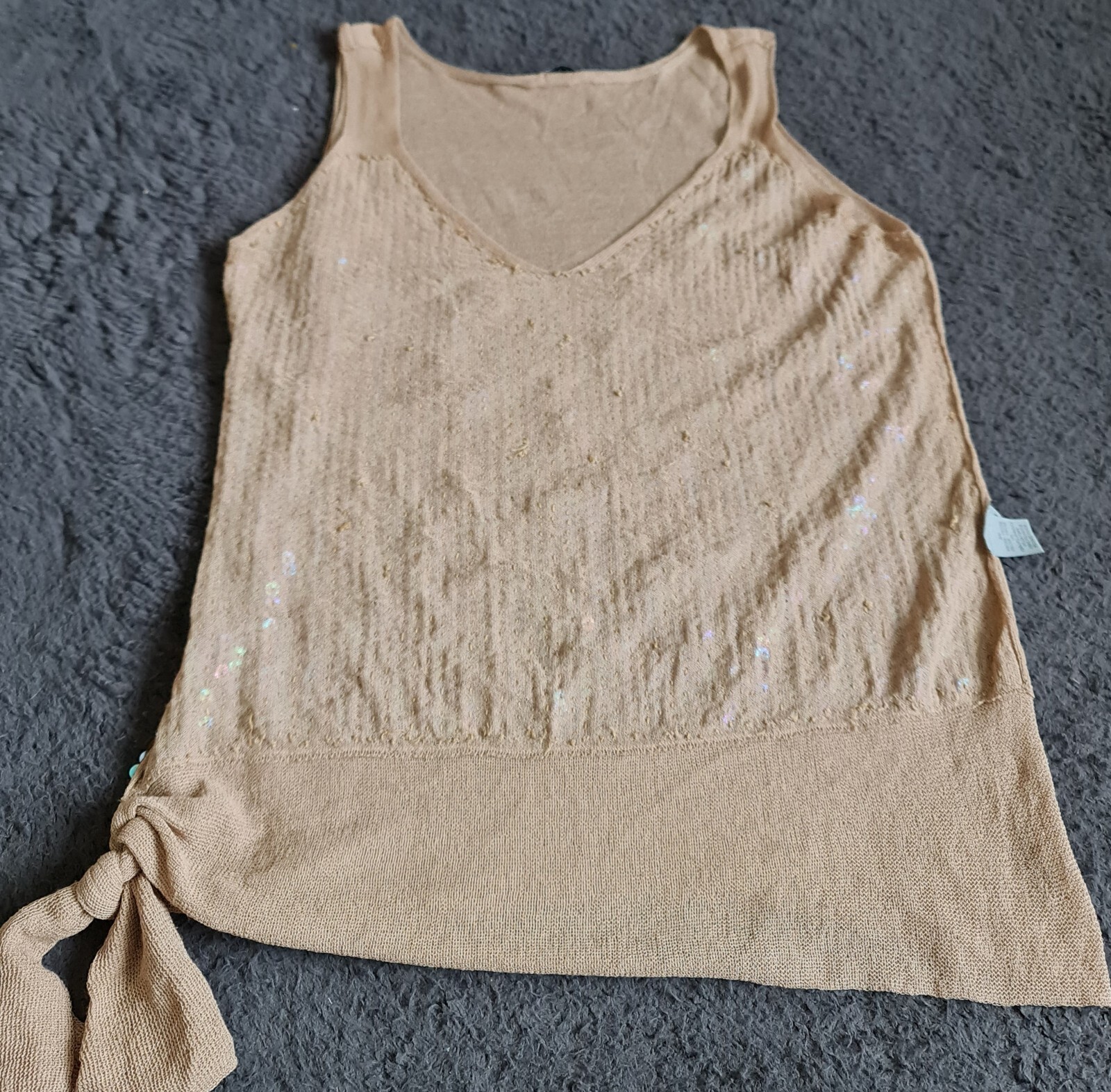 Taviani Italian Concept, Size 19, Beige Sparkly Top, used