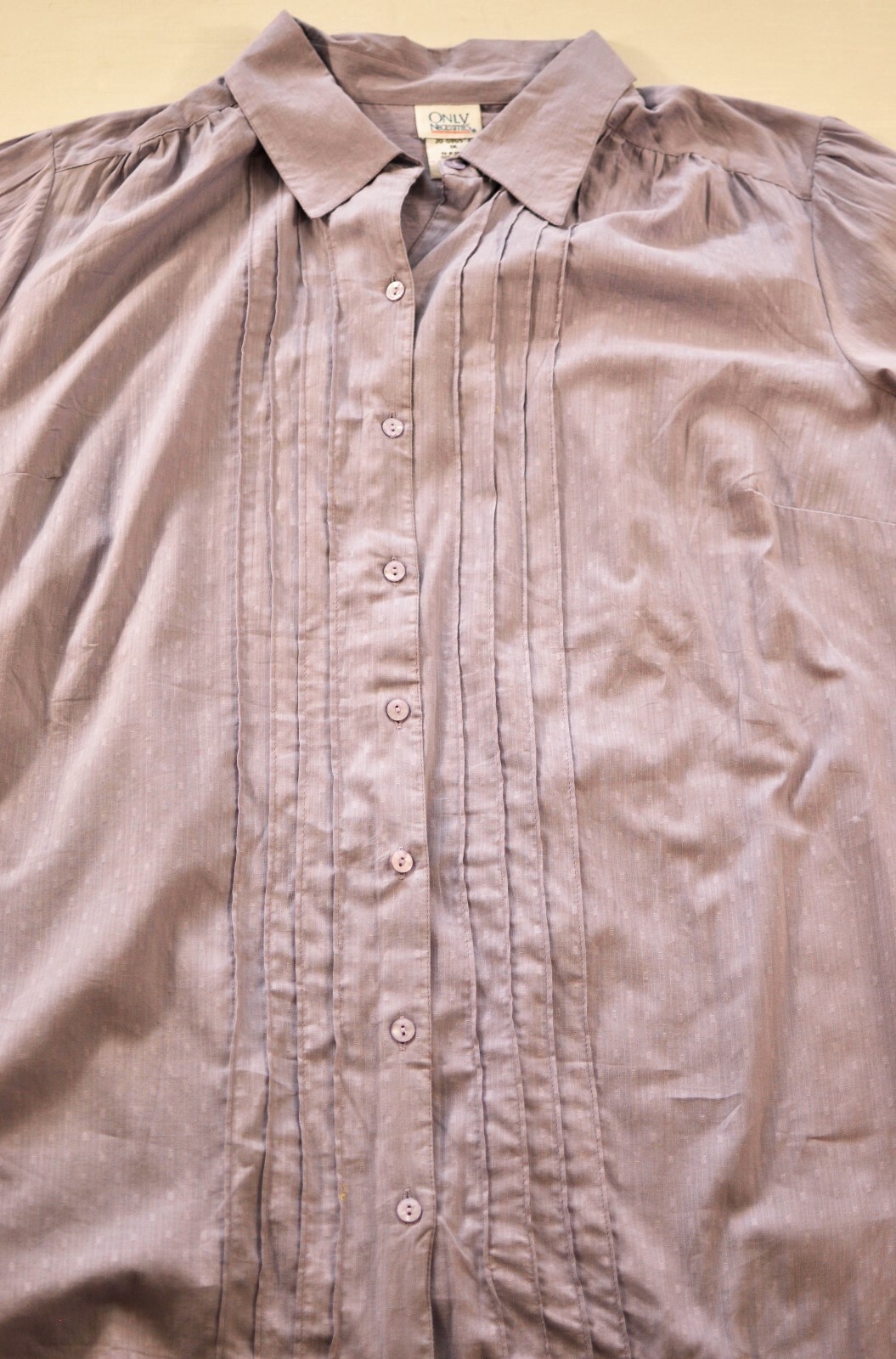 women’s ONLY NECESSITIES light purple 3/4 sleeves blouse size 1X 100% cotton