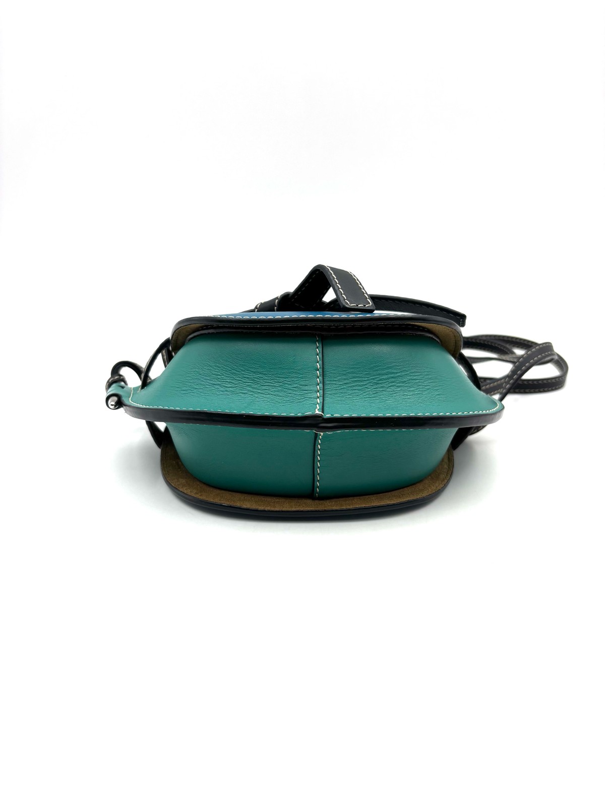 Loewe Pre-Owned Authentic Gate Saddle Bag Blue 13*8*11cm