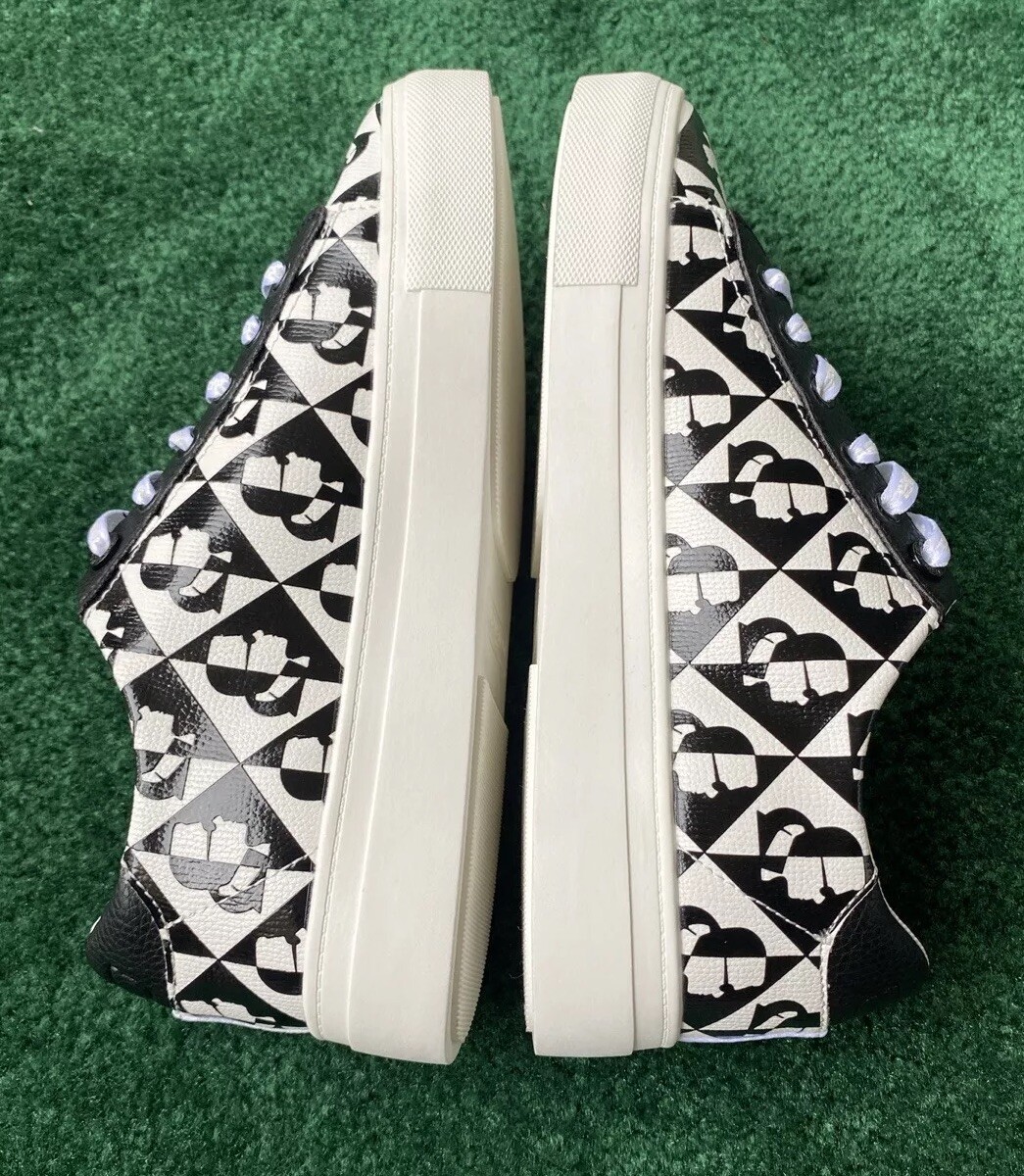 Karl Lagerfeld Paris Womens Size 7.5 Cate Diamont Screen Platform Sneakers
