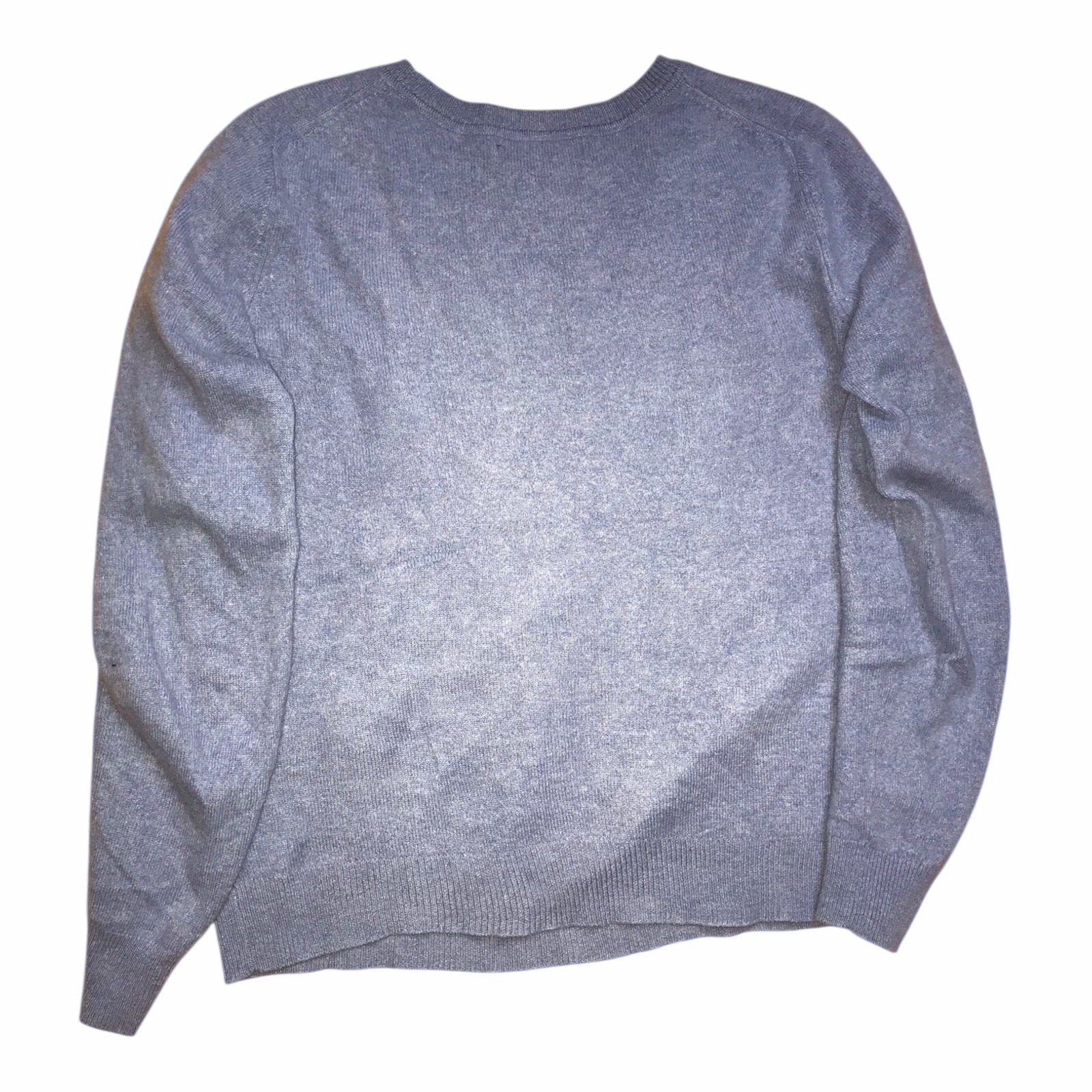 Tahari Womens 100% 2-Ply Cashmere Crewneck Sweater Blue Large L C75