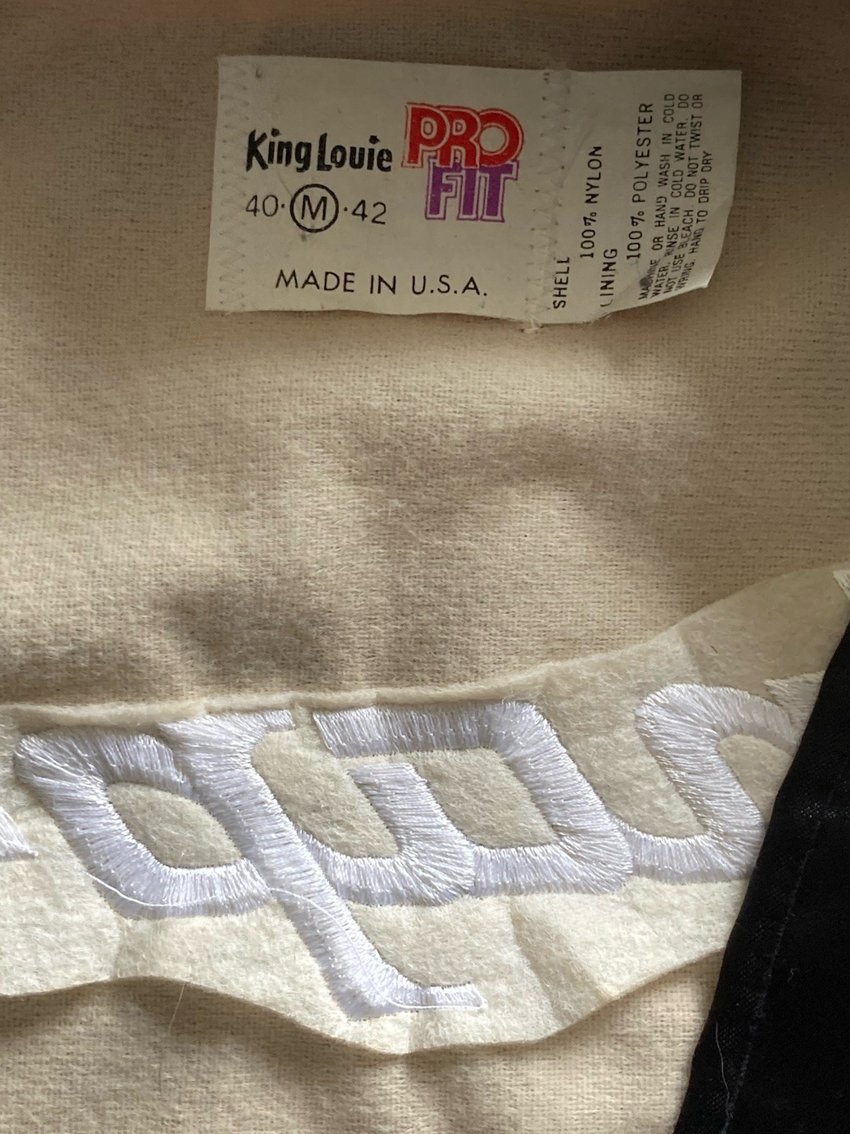 Snap-on Jacket Vtg Satin Mens Medium King Louie 1980s American Eagle made in USA