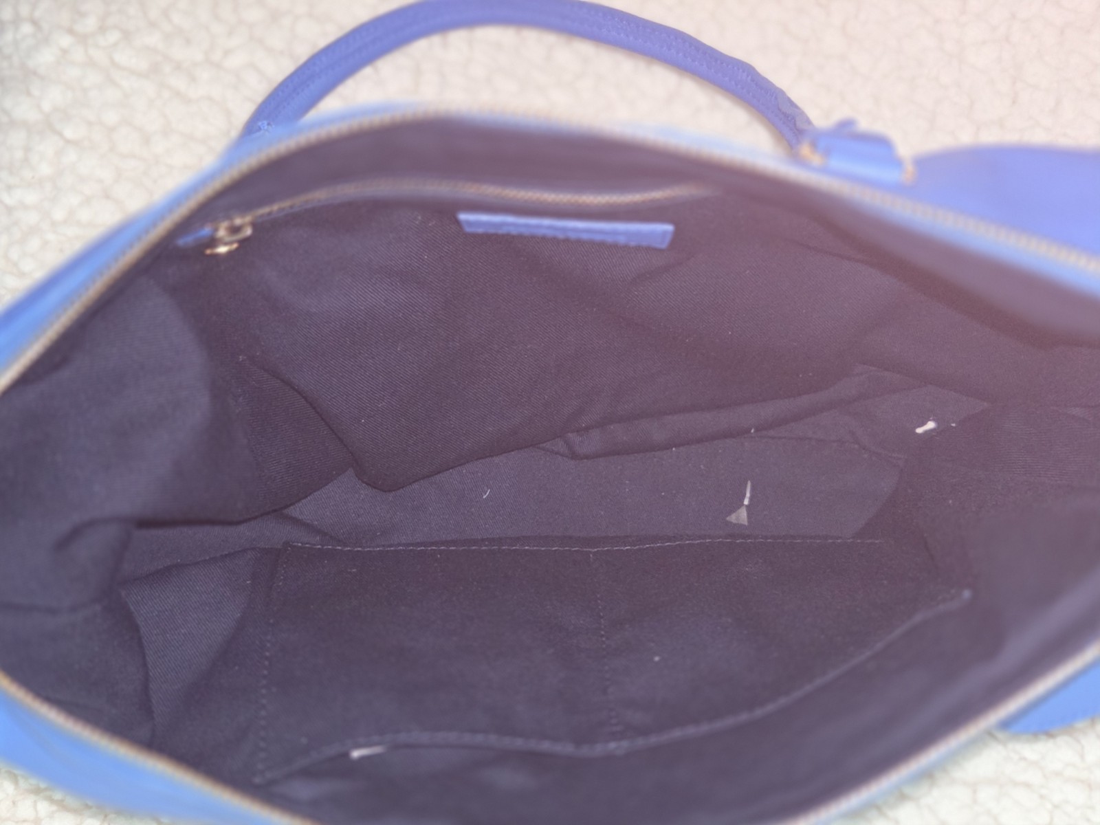 See by Chloé Blue Medium Satchel Top Handle Gold Hardware Adj Strap Zip Dust Bag