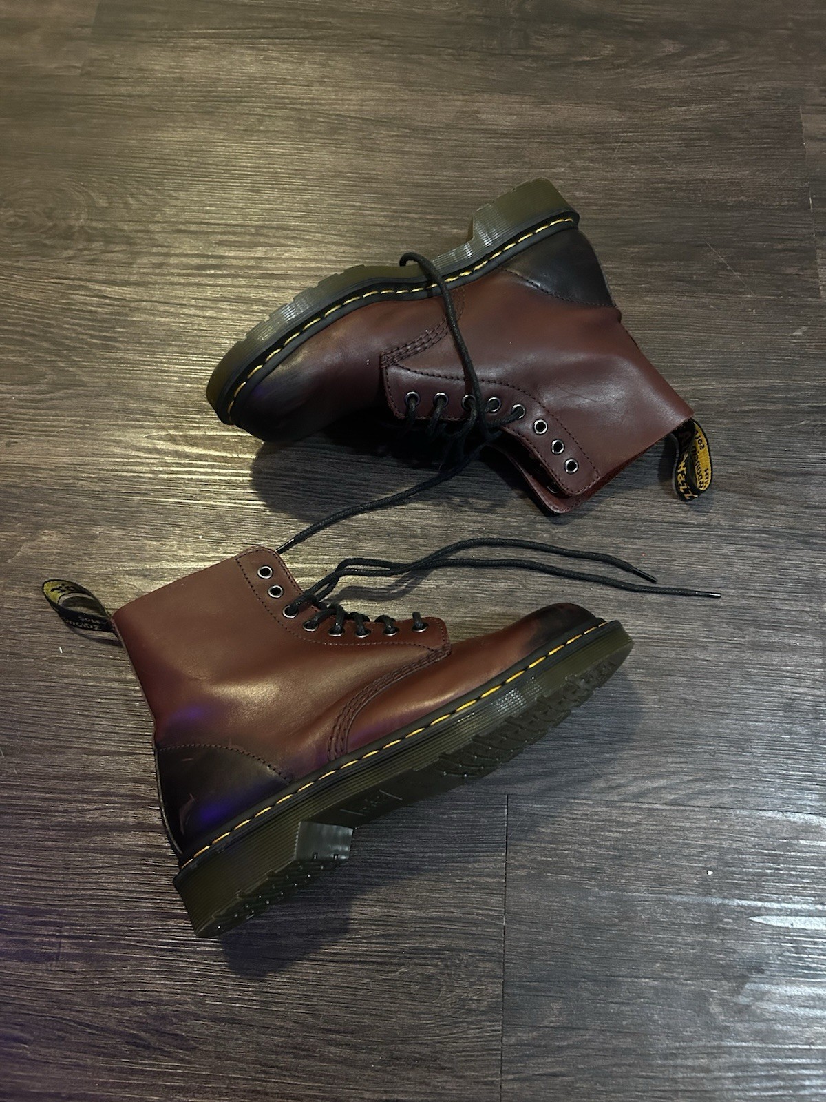 Dr. Martens Brown Leather Lace-Up Combat Boots Men’s US 7 UK 6 EU 39 Comfort