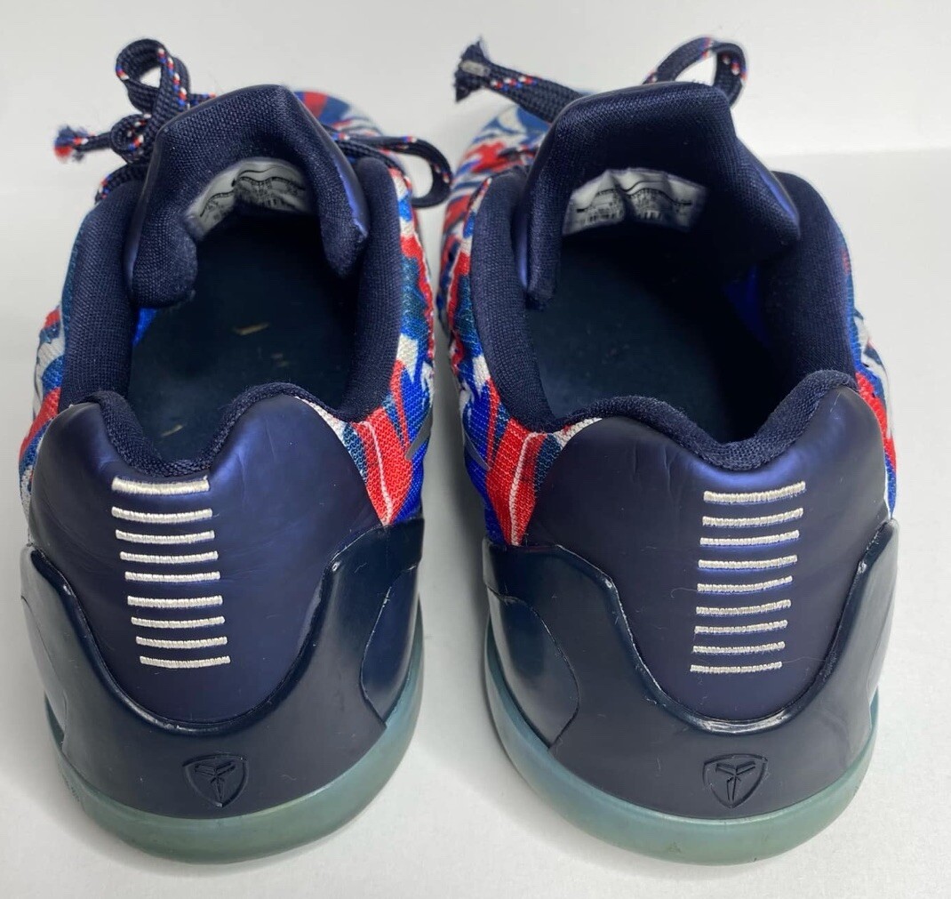 Nike Kobe 9 IX Independence Day GS Shoes Size 6.5Y EM 653593-100 Blue Red