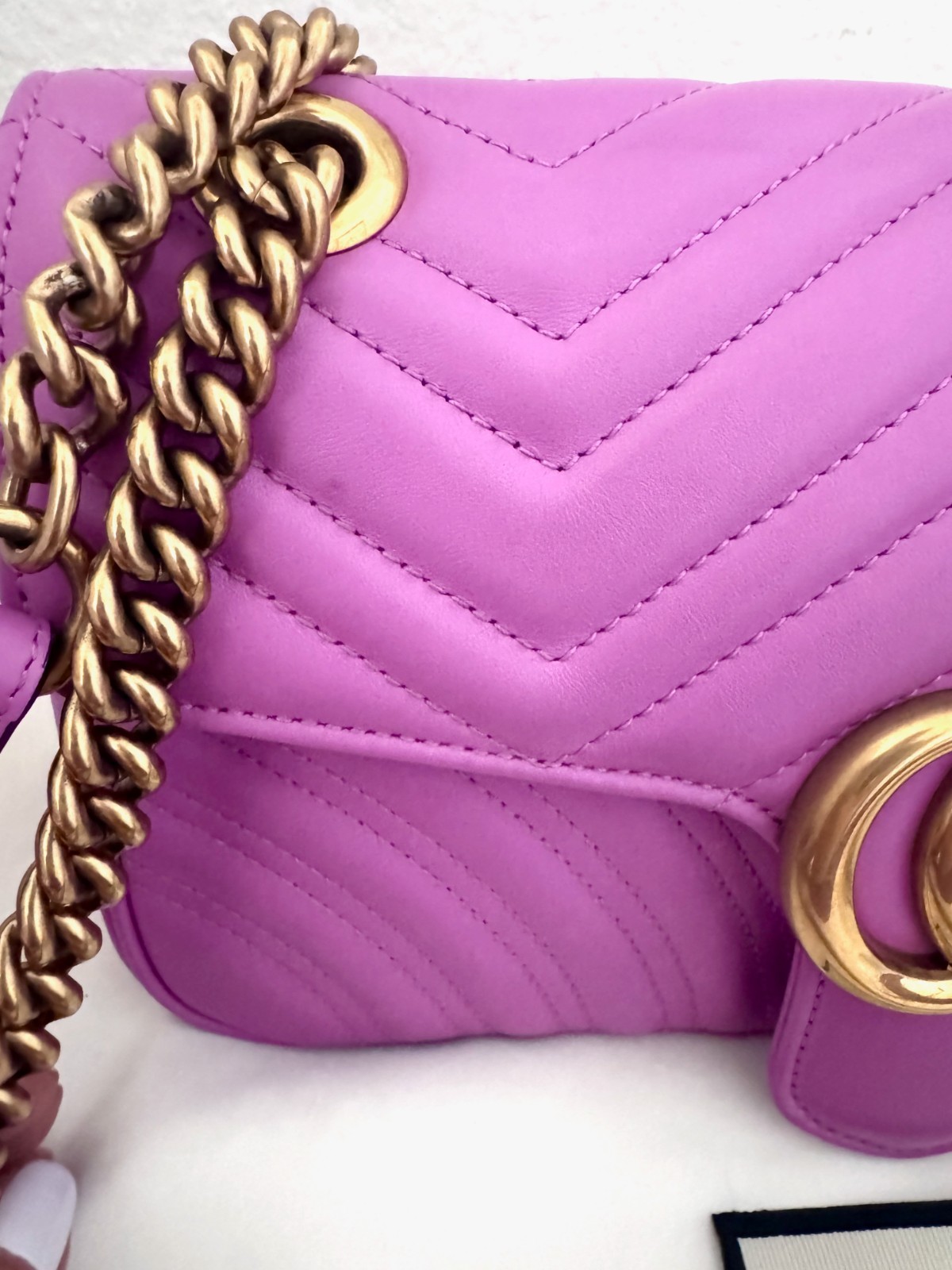 GORGEOUS GUCCI GG Marmont Leather Shoulder Chain Bag | EXCELLENT 2 COAs