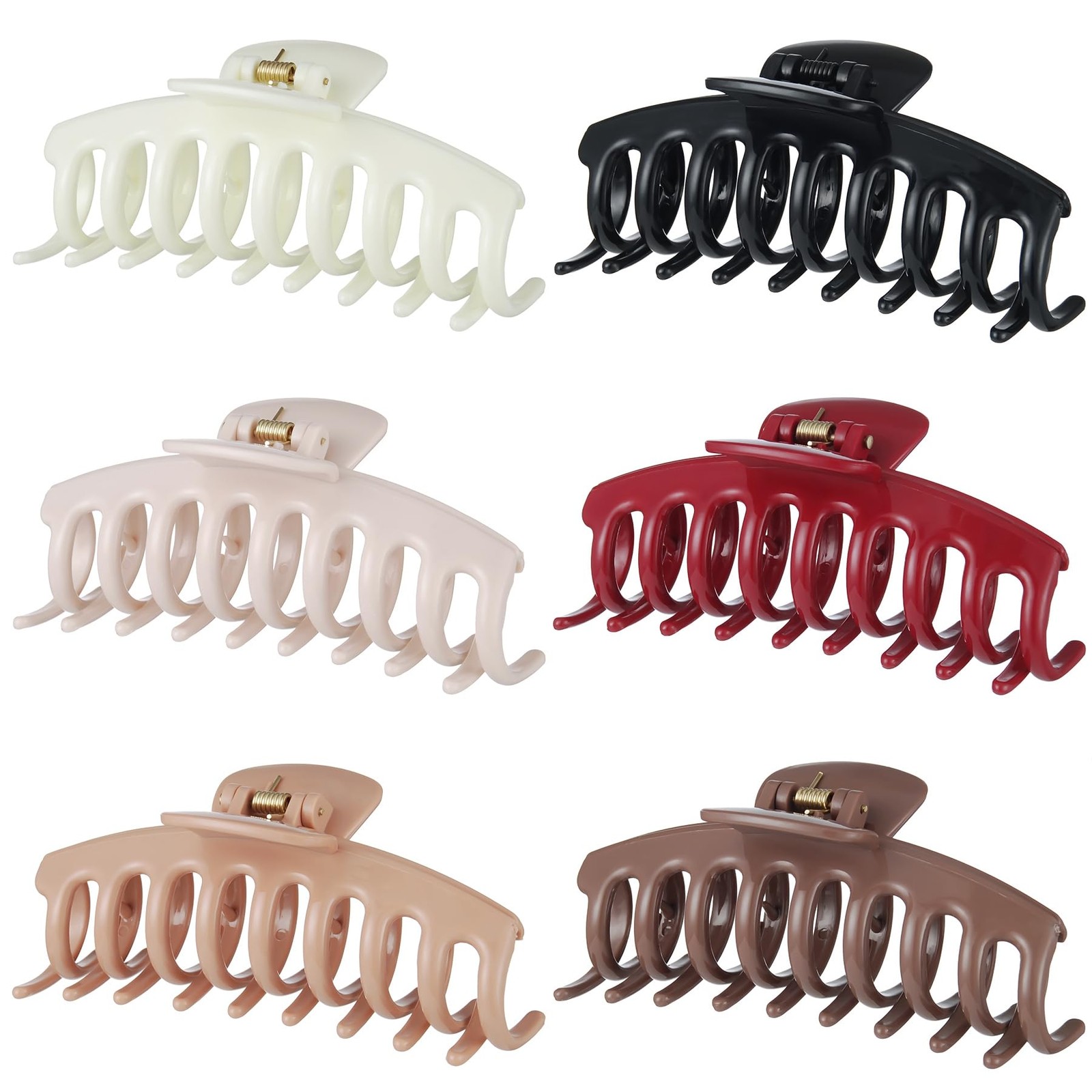 6 PCS Soft Silicone Cloud Hair Claw 1 Count (Pack of 1), Multicolored-6PCS