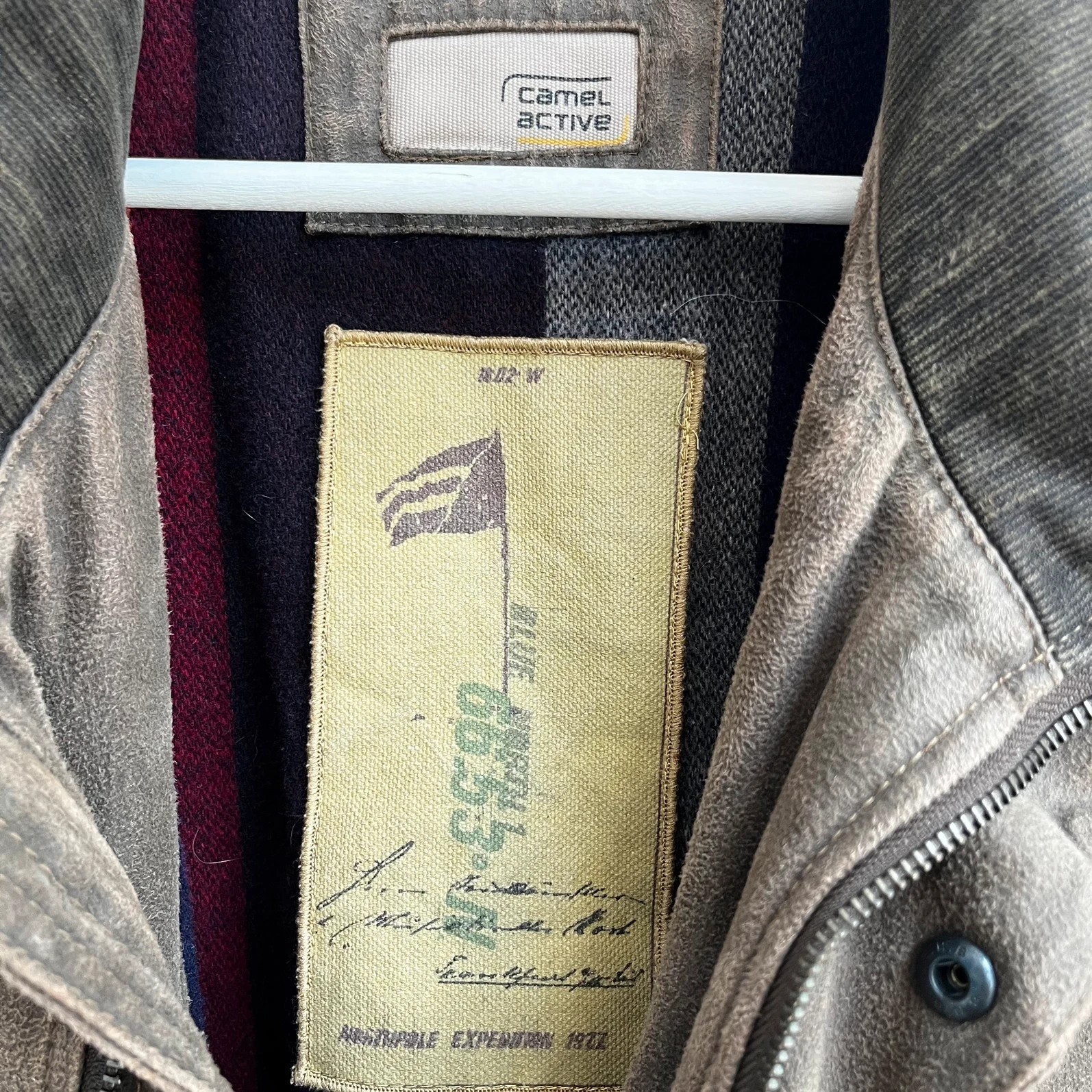 Camel Active mens jacket brown distressed look size 56 XXL