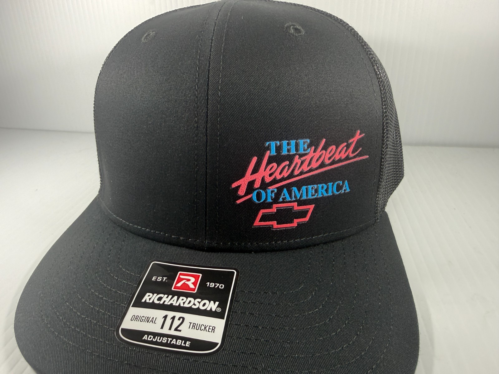 Vintage Style Chevrolet The Heartbeat of America Snapback Richardson 112 Black