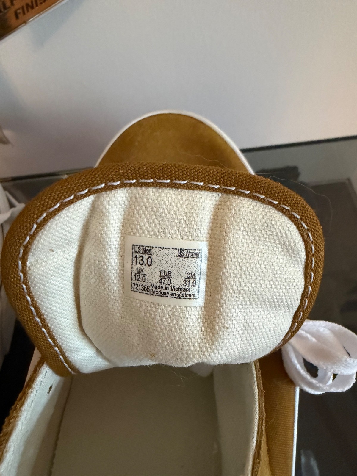 vans shoes mens 13 mustard brown