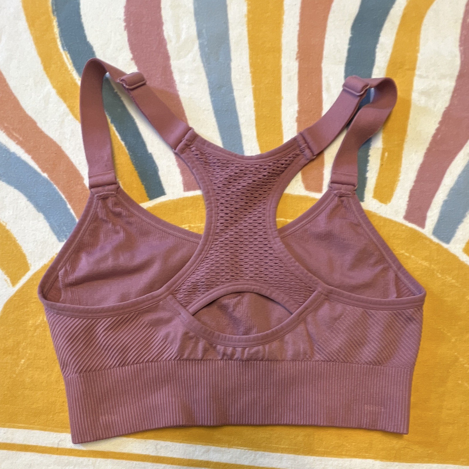 Avia Pink Solid Racerback Sports Bra Wireless Pullover Medium Support M 203.2