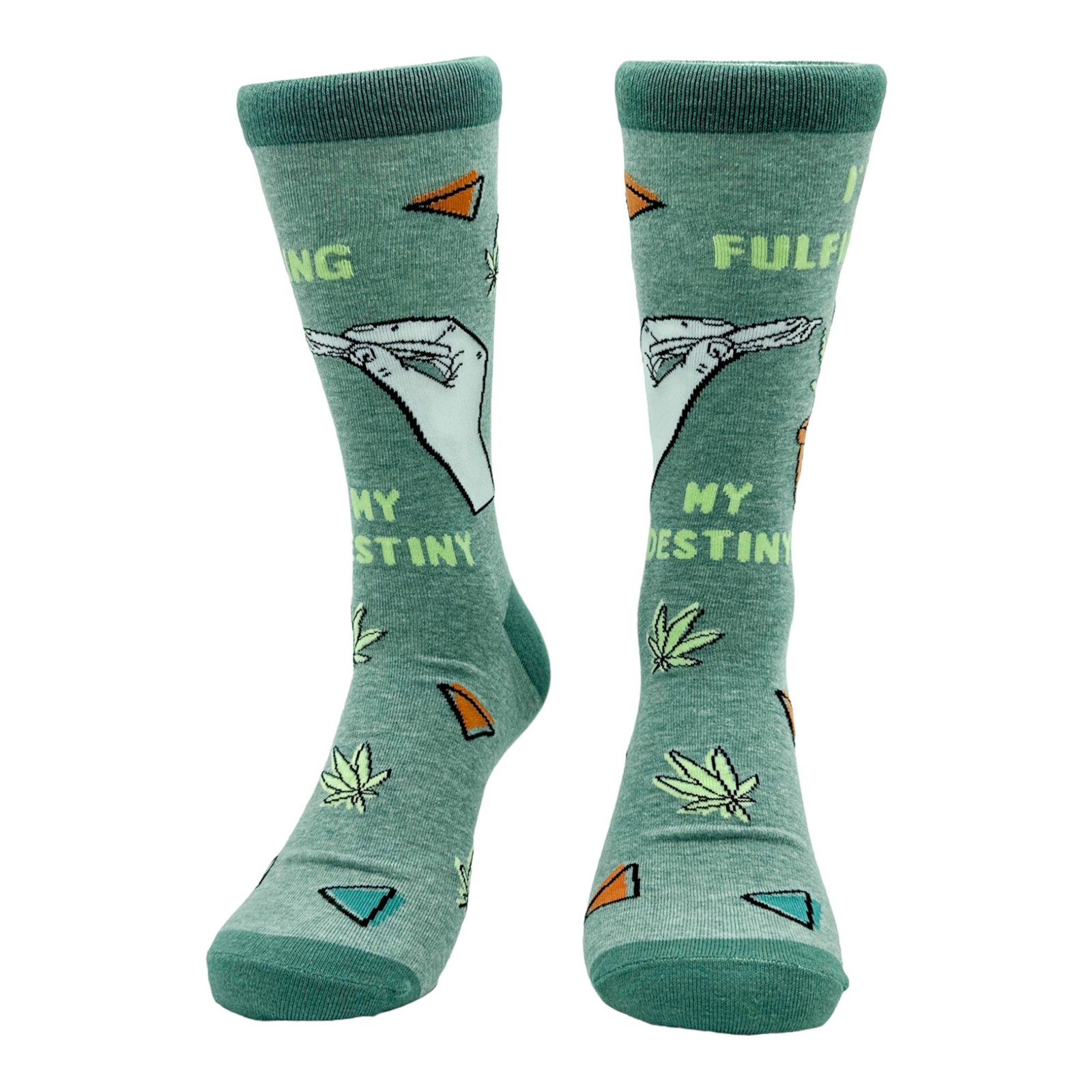 Women’s Im Fulfilling My Destiny Weed Socks Funny 420 Pot Lovers Leaf Footwear