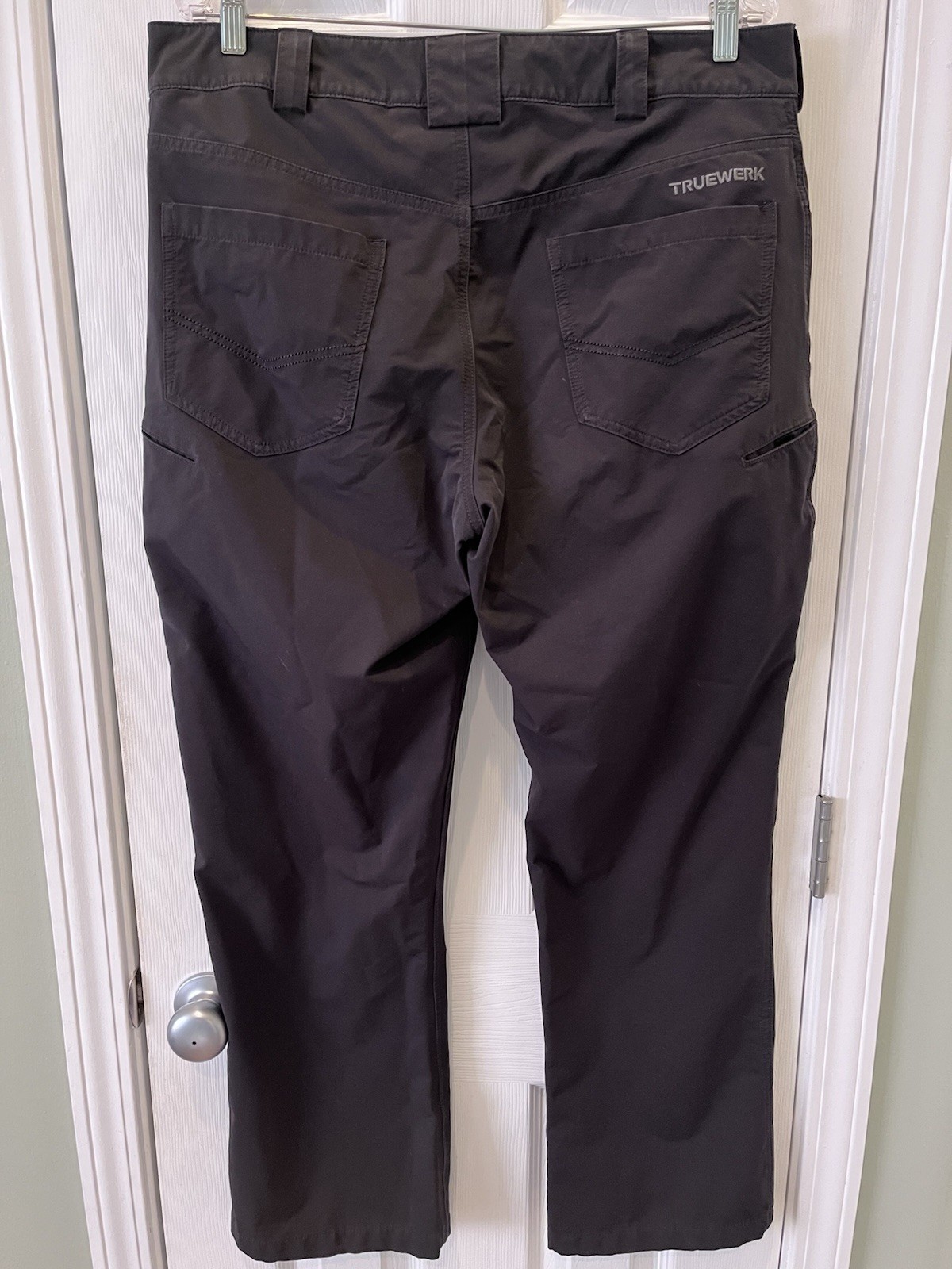 TRUEWERK BC1 Bootcut Werkpant Pants Mens 36×30 Black Stretch Workwear Chino