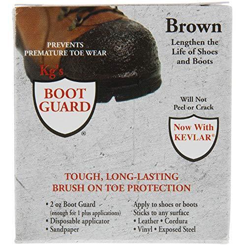Kg’s Boot Guard Brush on Toe Protection, Brown, 2 oz