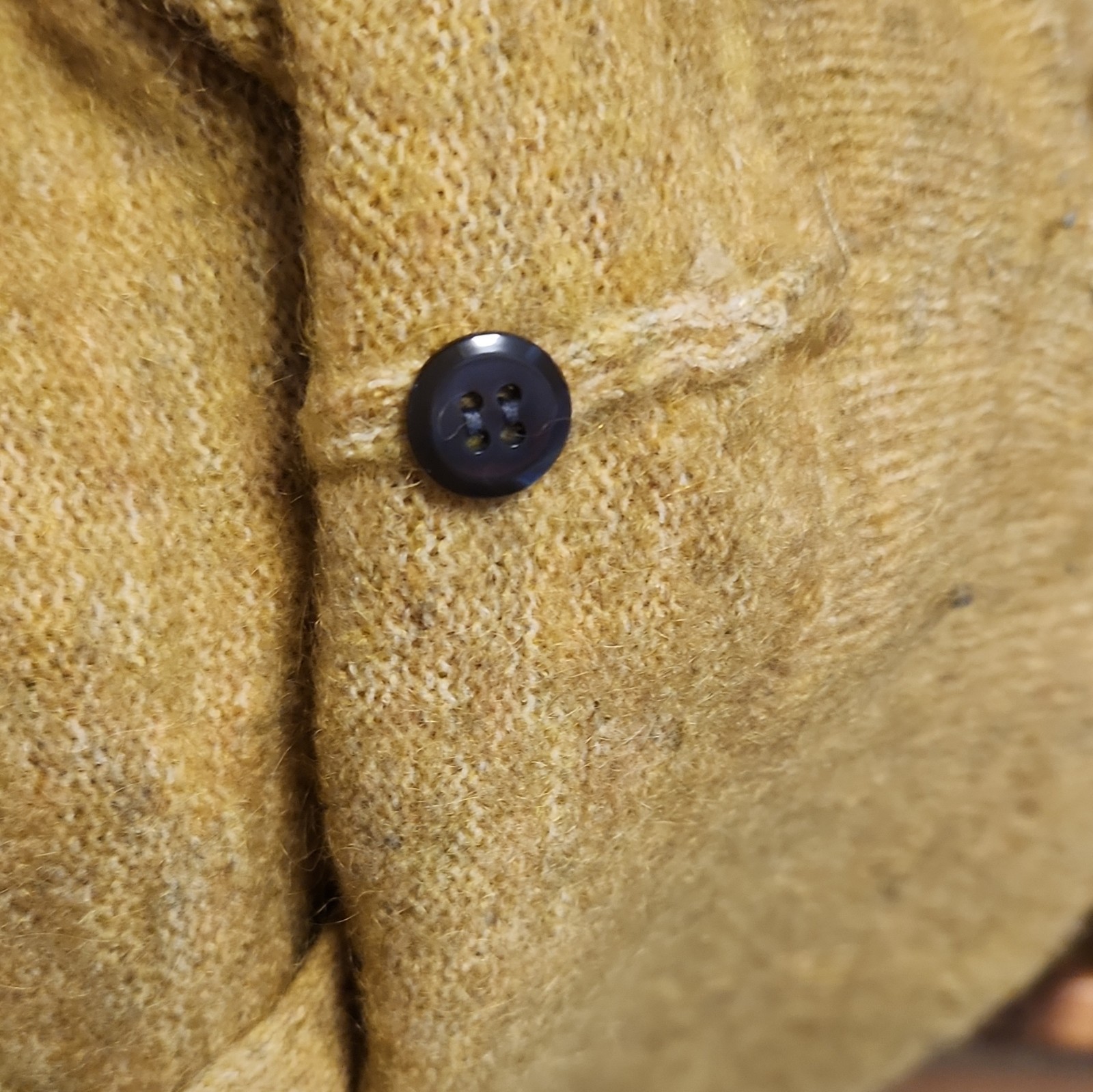 J.Crew Women’s Yellow Knit Button-Front V-Neck Cardigan Sweater XS Mohair Wool