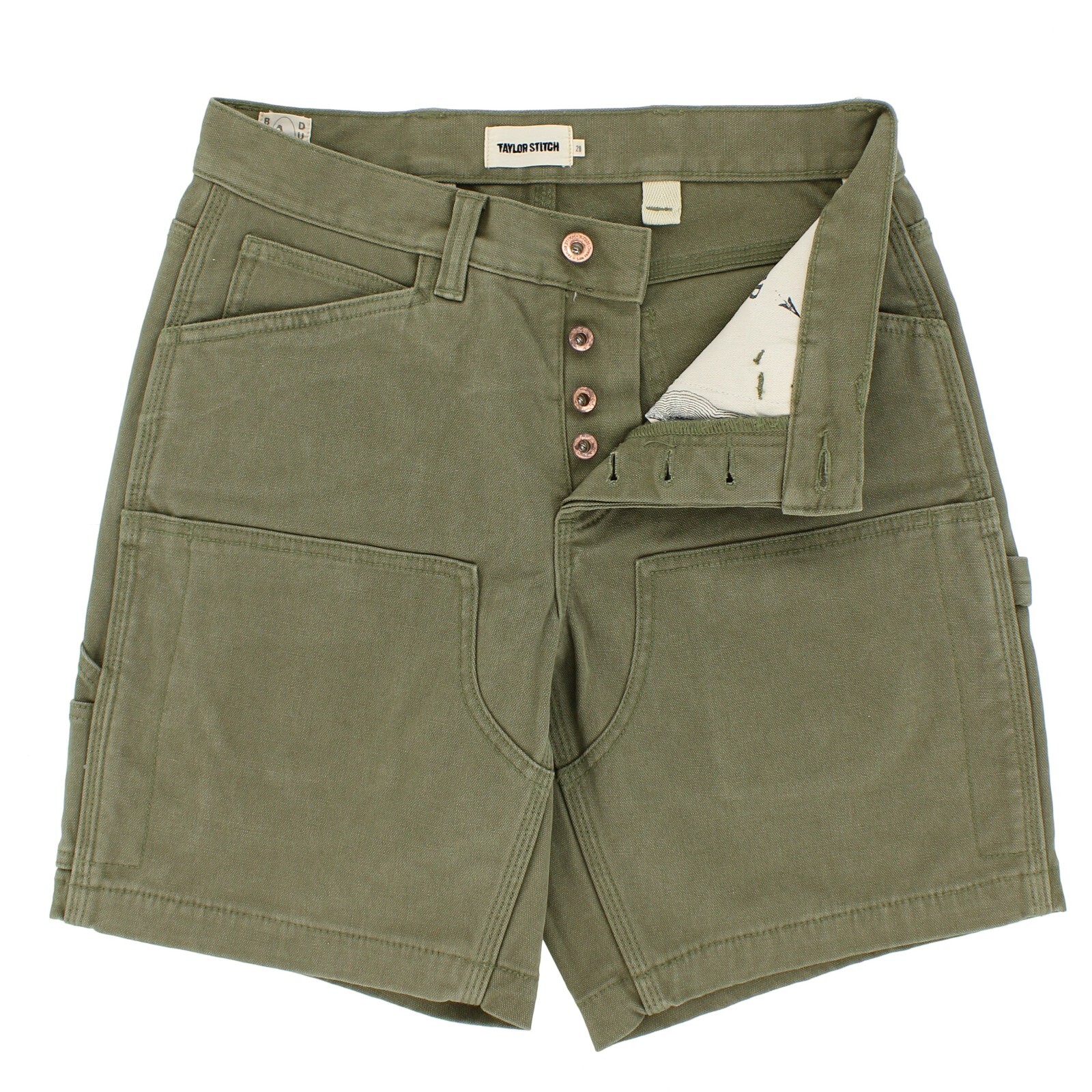 Taylor Stitch Shaper Shorts, Men’s, Sand Boss Duck, 8 inch Inseam