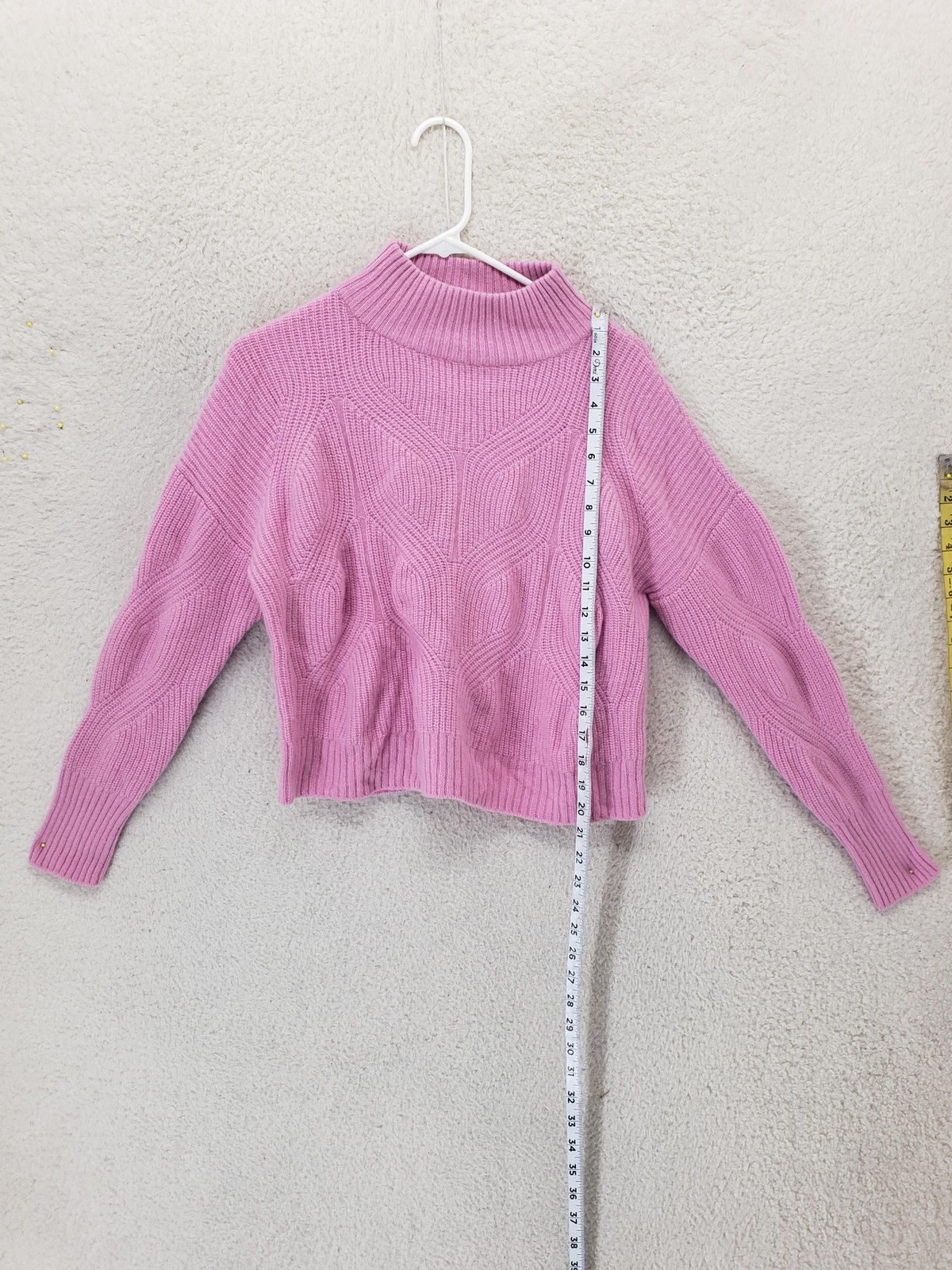 N Peal Sweater Womens Medium Pink Organic Cashmere Textured Knit Pullover Jumper