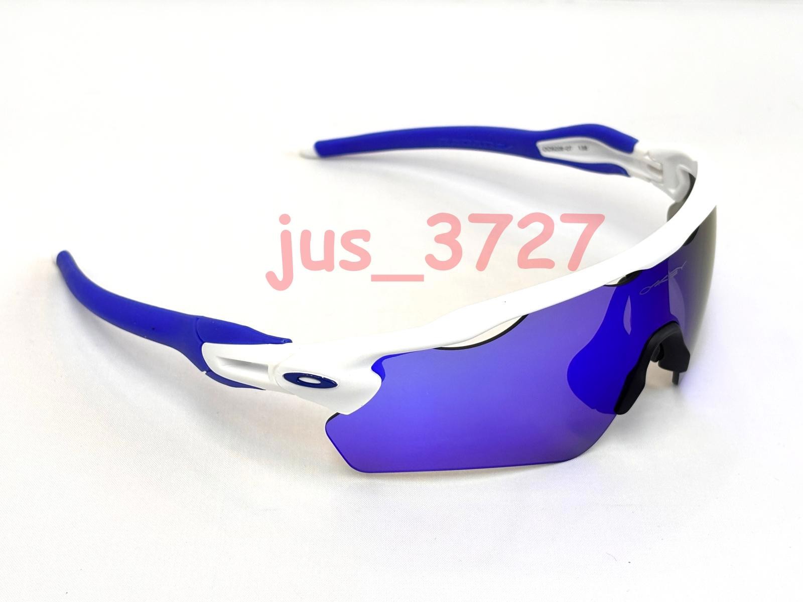 Oakley Radar EV Patn OO9208 Sunglasses white& Blue Frame Foot Blue Polarization
