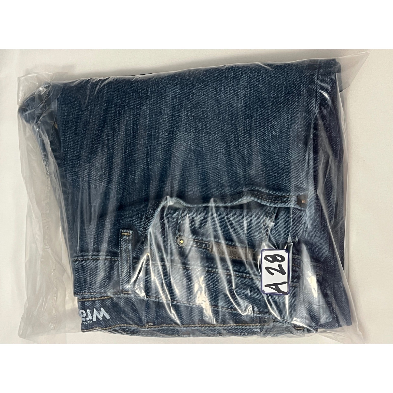 Wrangler Advanced Comfort Jeans Men’s 34×29 Blue Relaxed Straight Stretch Denim