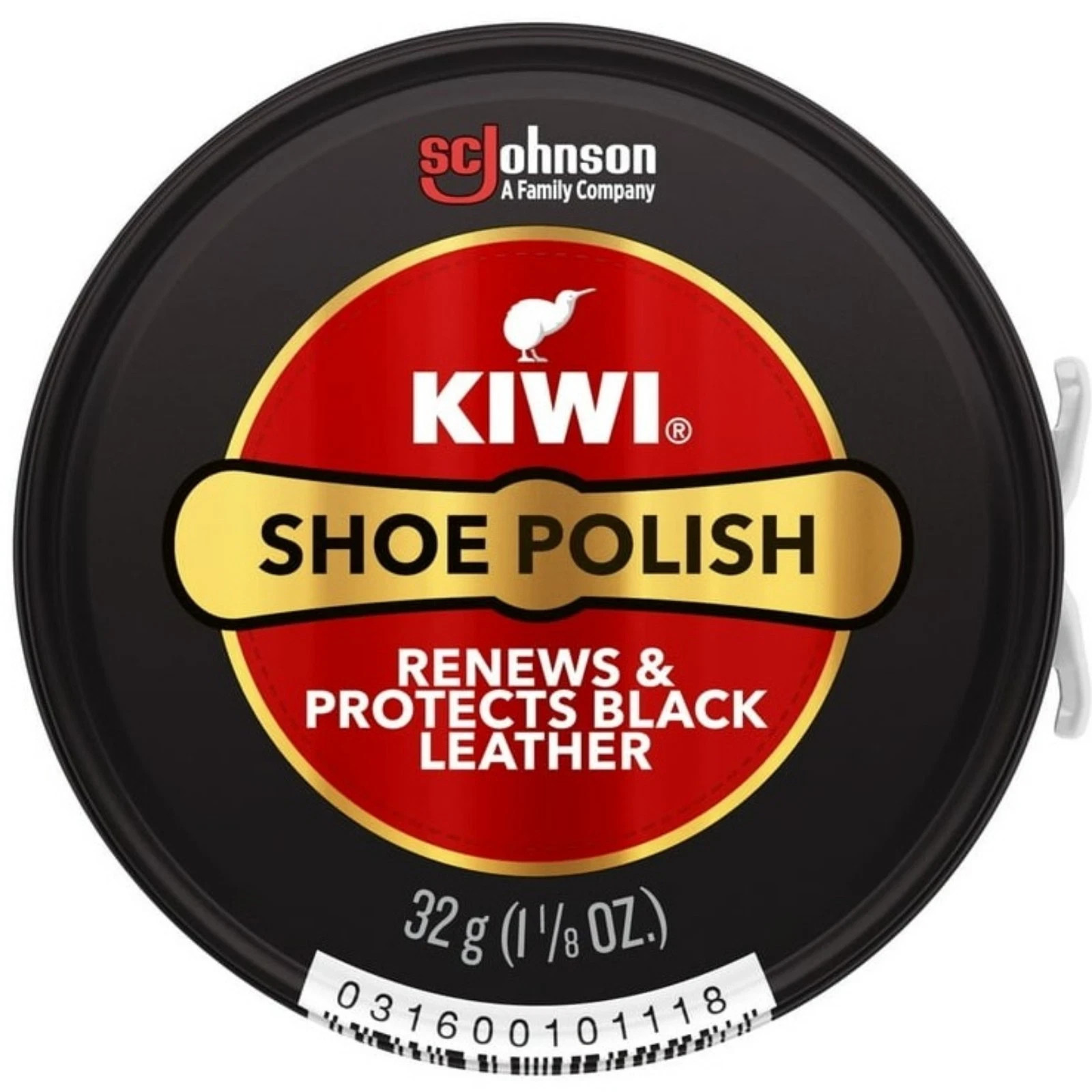 Kiwi Black Shoe Polish Leather Care 2 Tins 32g 1.13oz Shines Renews & Protects