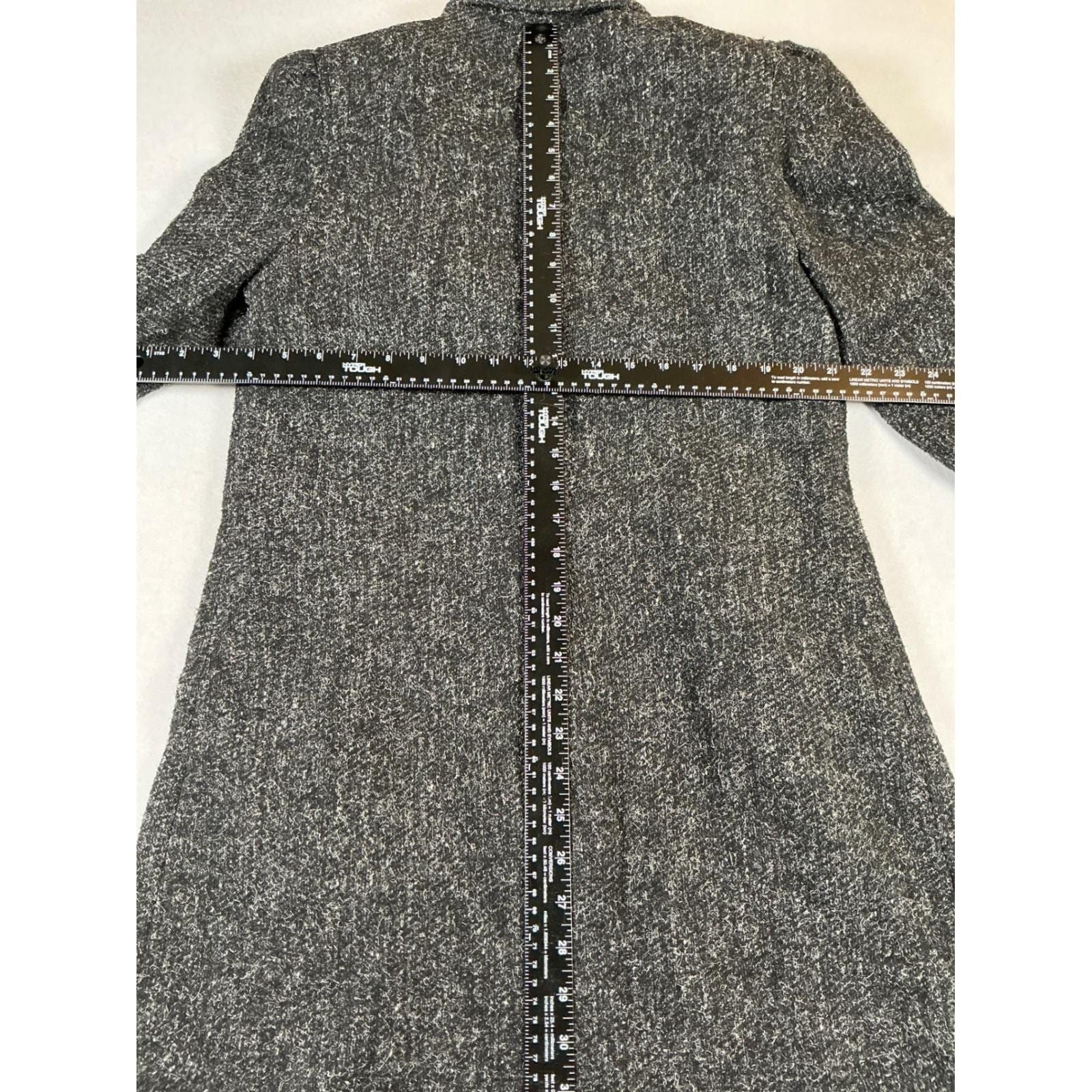 Westfield Vintage Grey Wool Blend Tweed Long Coat Womens Size 10 Made in Canada