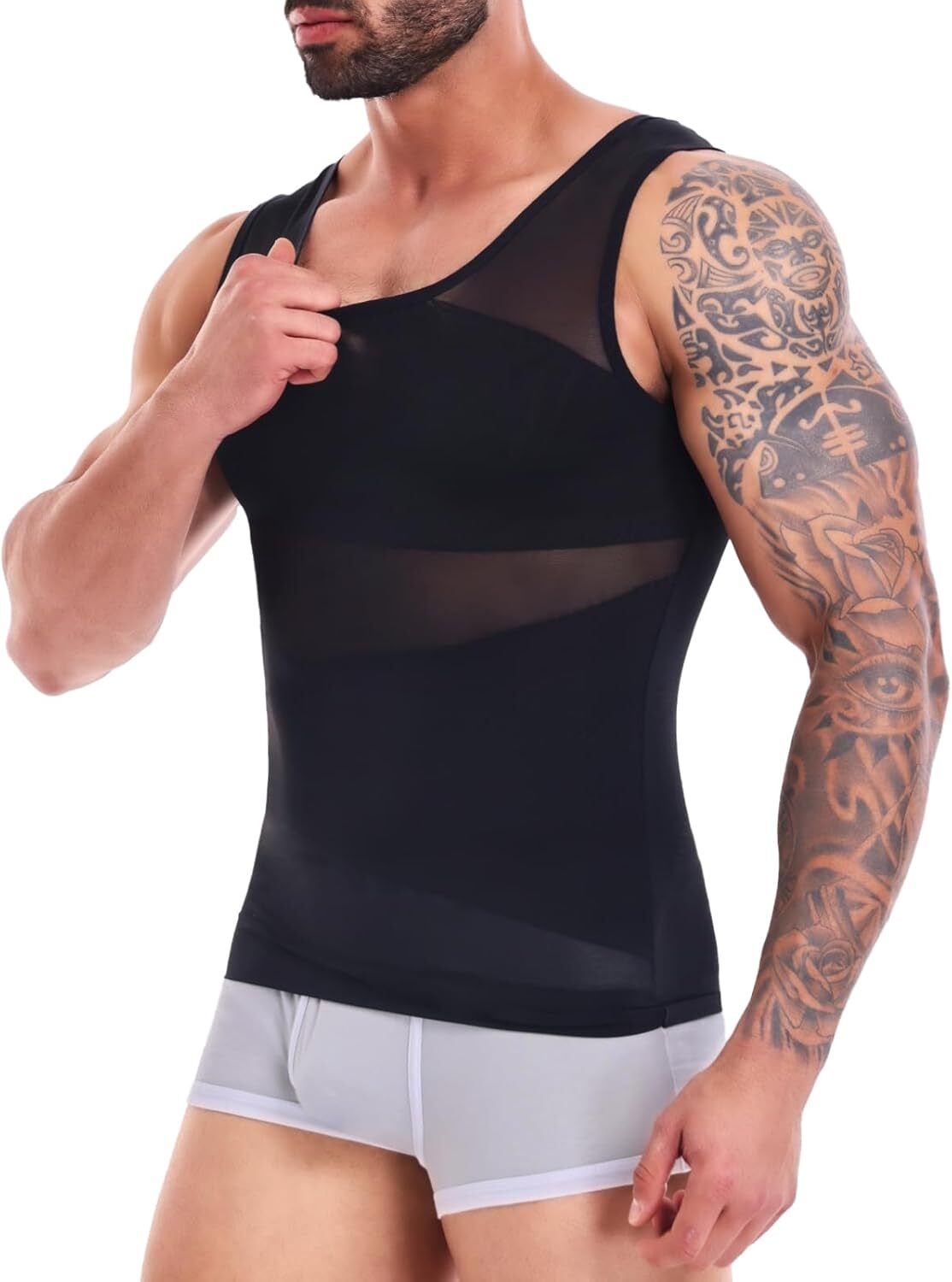 Men Slimming Body Shaper Tank Top Abdomen Gynomastica Compression Vest Shirt Gym