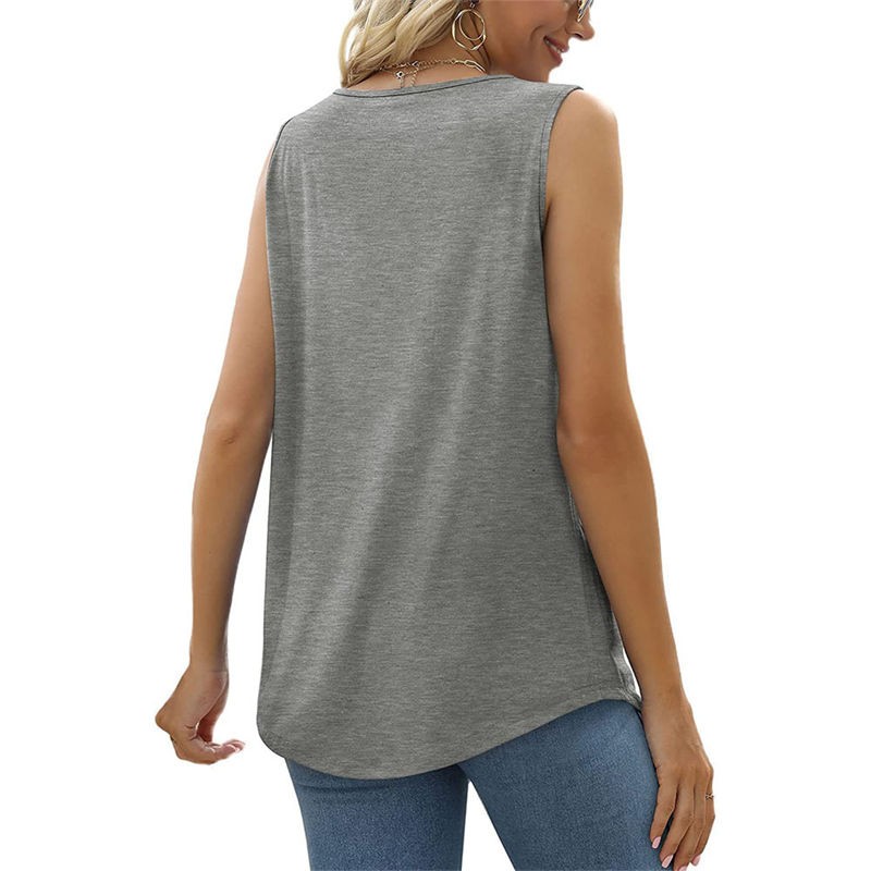 Plus Size Womens Casual Cami Vest Tops Ladies Summer Sleeveless Loose Tee Shirts
