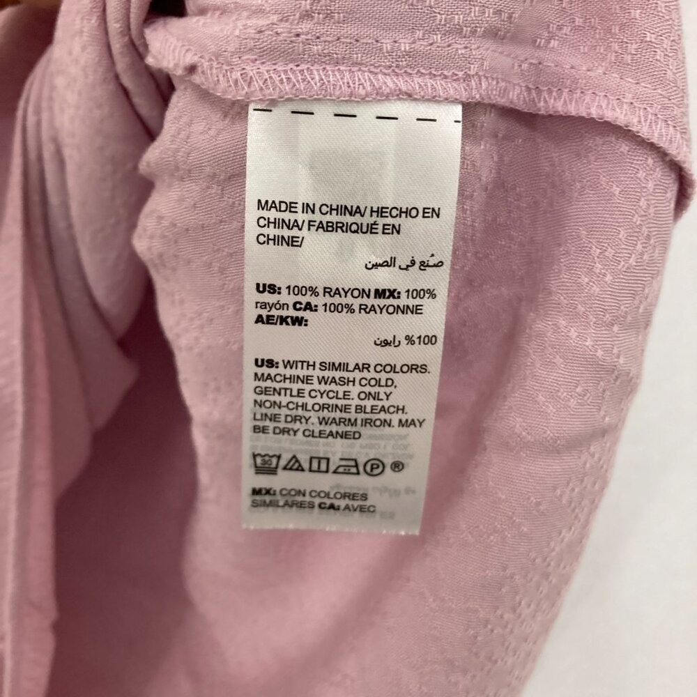 Chico’s size 16/18 Light Purple Ruffle Layered Sleeve Soft Rayon Feminine Blouse