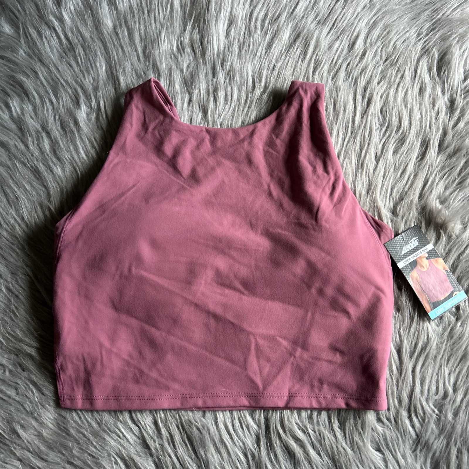 Avia Wirefree Crop Sports Bra Women Size Medium (D-DD) Pink Moisture Wicking