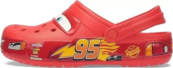 New Crocs Classic Clog Disney Cars Lightning McQueen Water Friendly Non Light Up