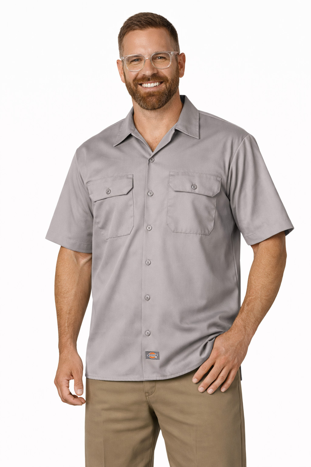 Dickies 1574 Men’s Short Sleeve Work Shirt – Heavy-Duty Button Up