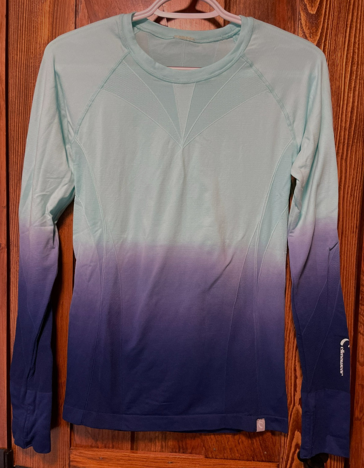 climawear long sleeve Light Blue to Purple ombre Medium