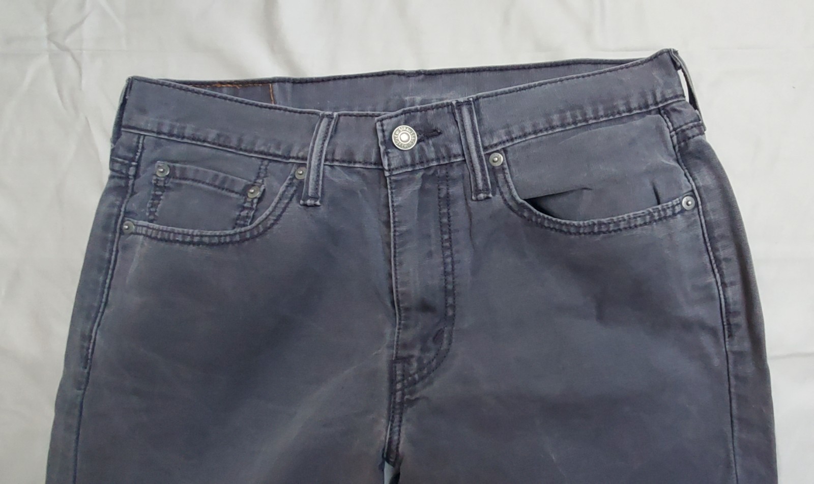Levi’s 514 Jeans Men’s 32×34 Straight Fit Gray Dark Wash Denim Stretch