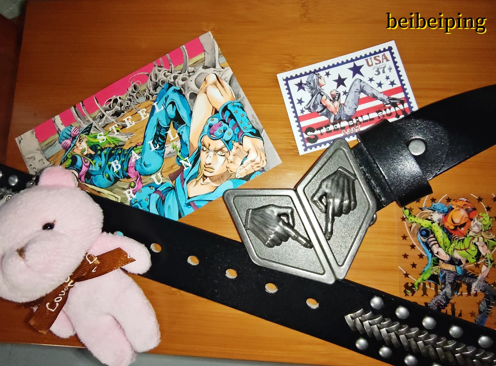 JoJo’s Bizarre Adventure SBR Belt Gyro Zeppeli Anime Cosplay Belt + Belt buckle