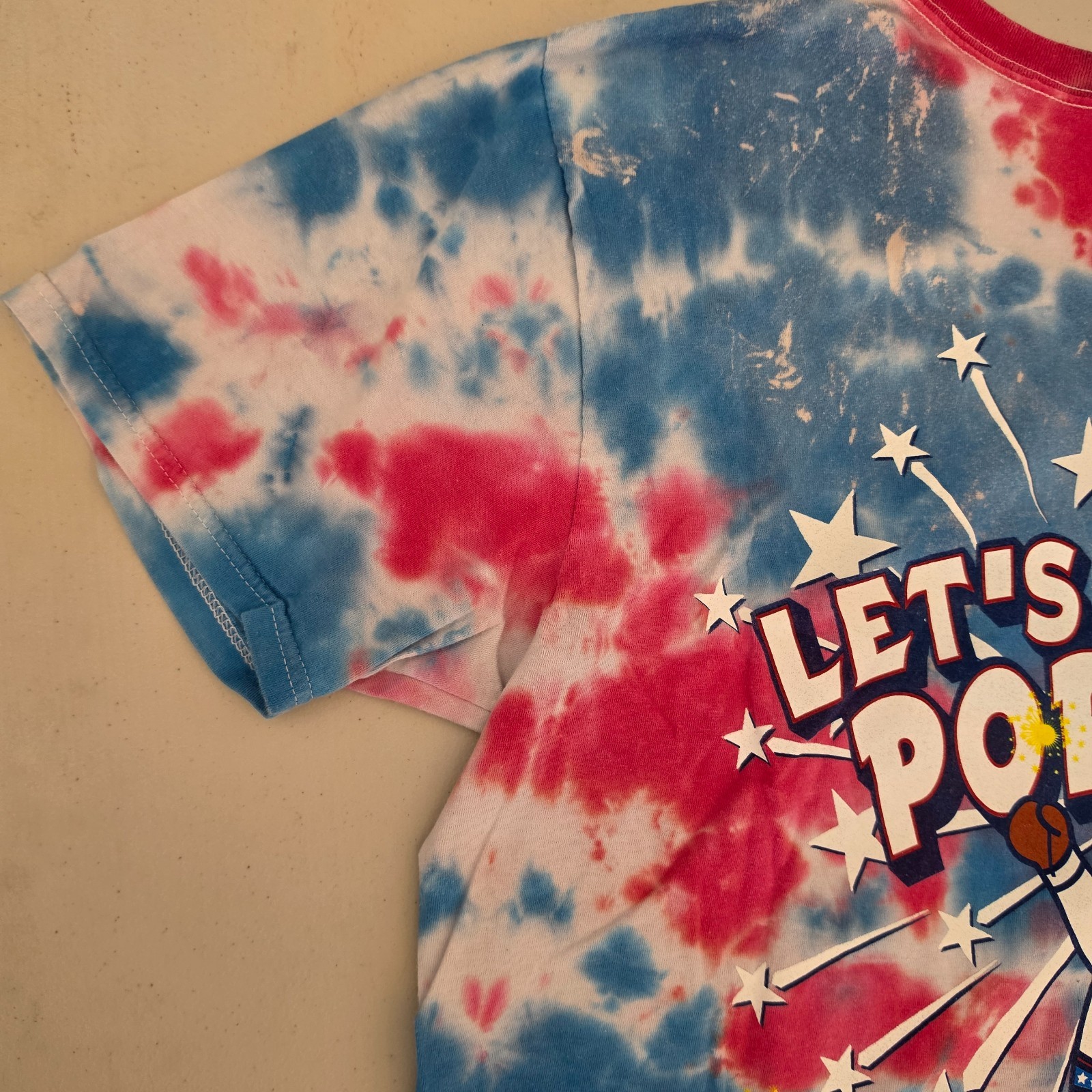 Bucees Red White and Blue Let’s Get Poppin Shirt 4th of July Celebration Adult M