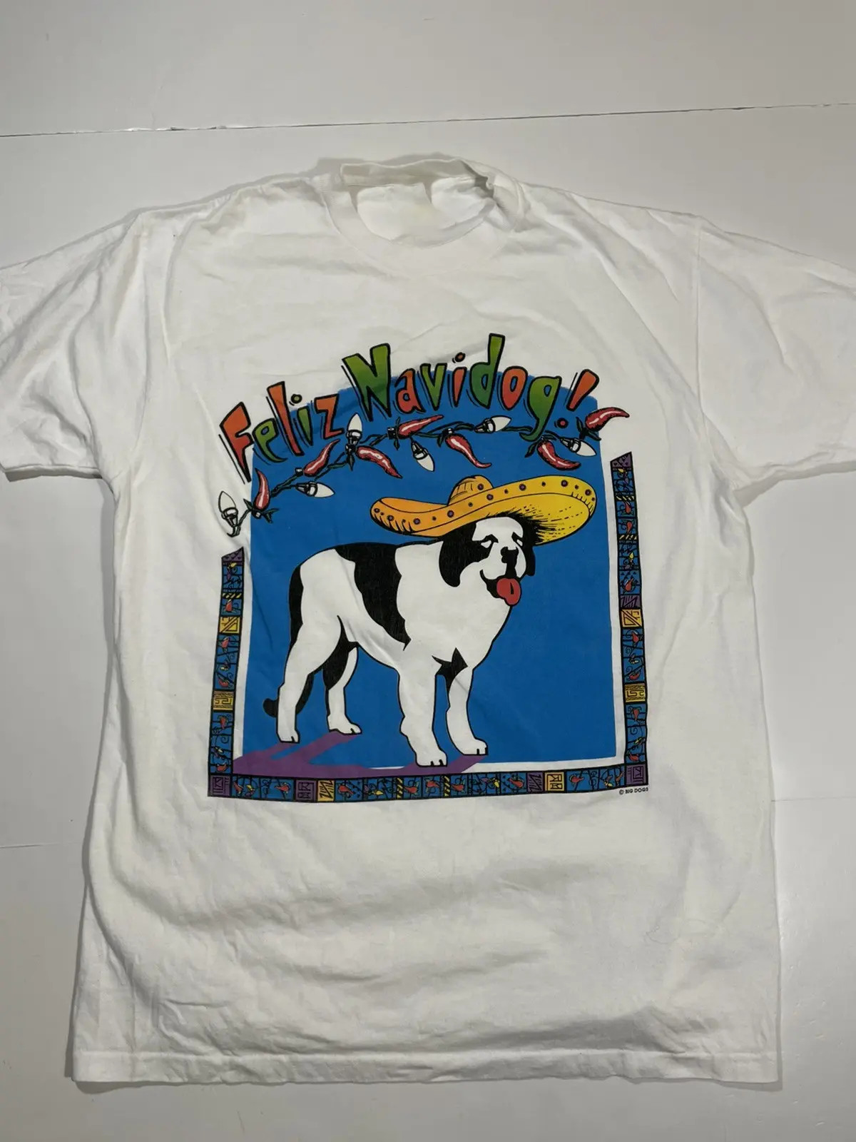 Vintage 90’s Big Dogs Feliz Navidog Shirt Unisex Cotton Size S to 5XL EN371
