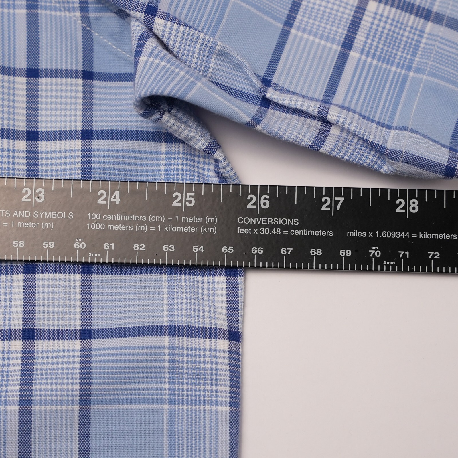 Cremieux Men’s Short-Sleeve Shirt XL Blue Check 100% Cotton NWT $75