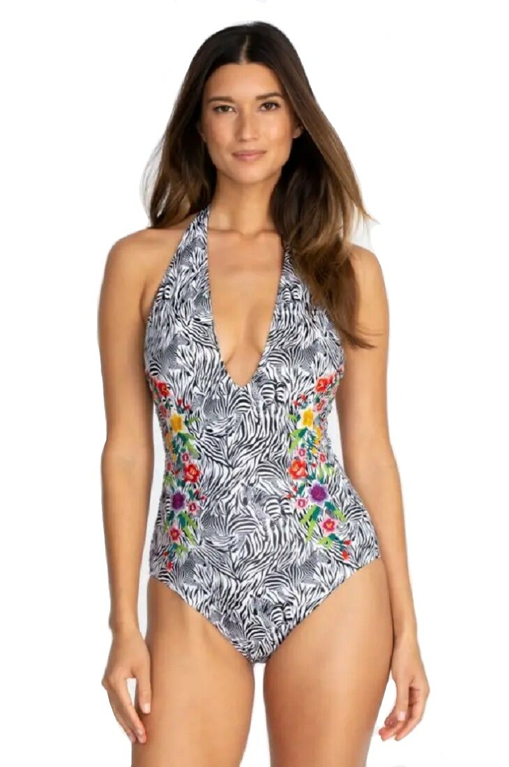 Johnny Was Spring Halter Embroidered One-Piece – CSW7122-M