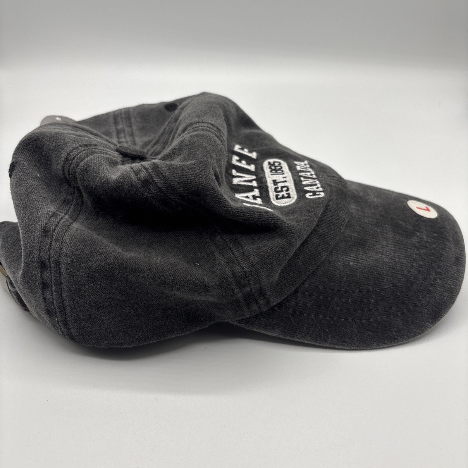 Banff Canada Baseball Cap Hat Black Bear Embroidered Adult Sz Large New