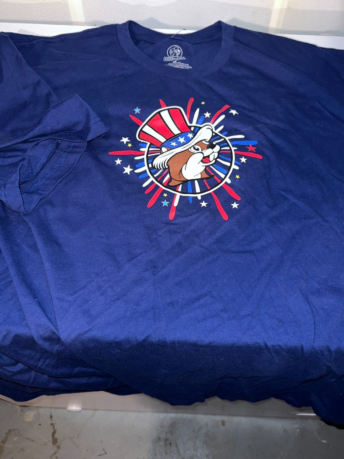 Buc-ees T-Shirt 4X Patriotic Land Of The Free Home Of The Beaver