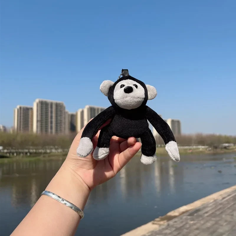 11cm Cute Gorilla Plush Keychain Soft Stuffed Animal Keyring Bag Pendant Charm G