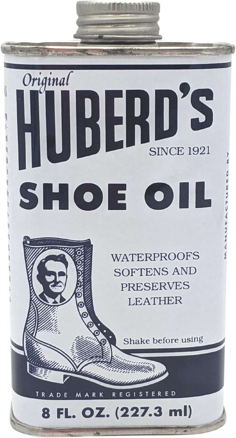 Huberd’S Shoe Oil 8 Oz, Leather Conditioner and Waterproofer for Boots, Shoes, a